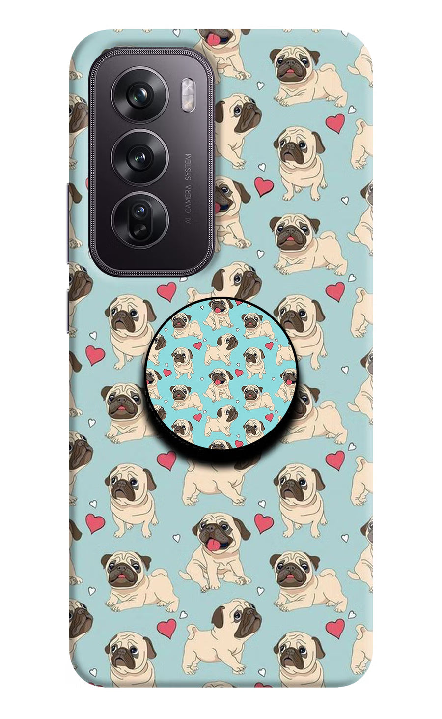 Pug Dog Oppo Reno12 Pro 5G Pop Case, Hard case