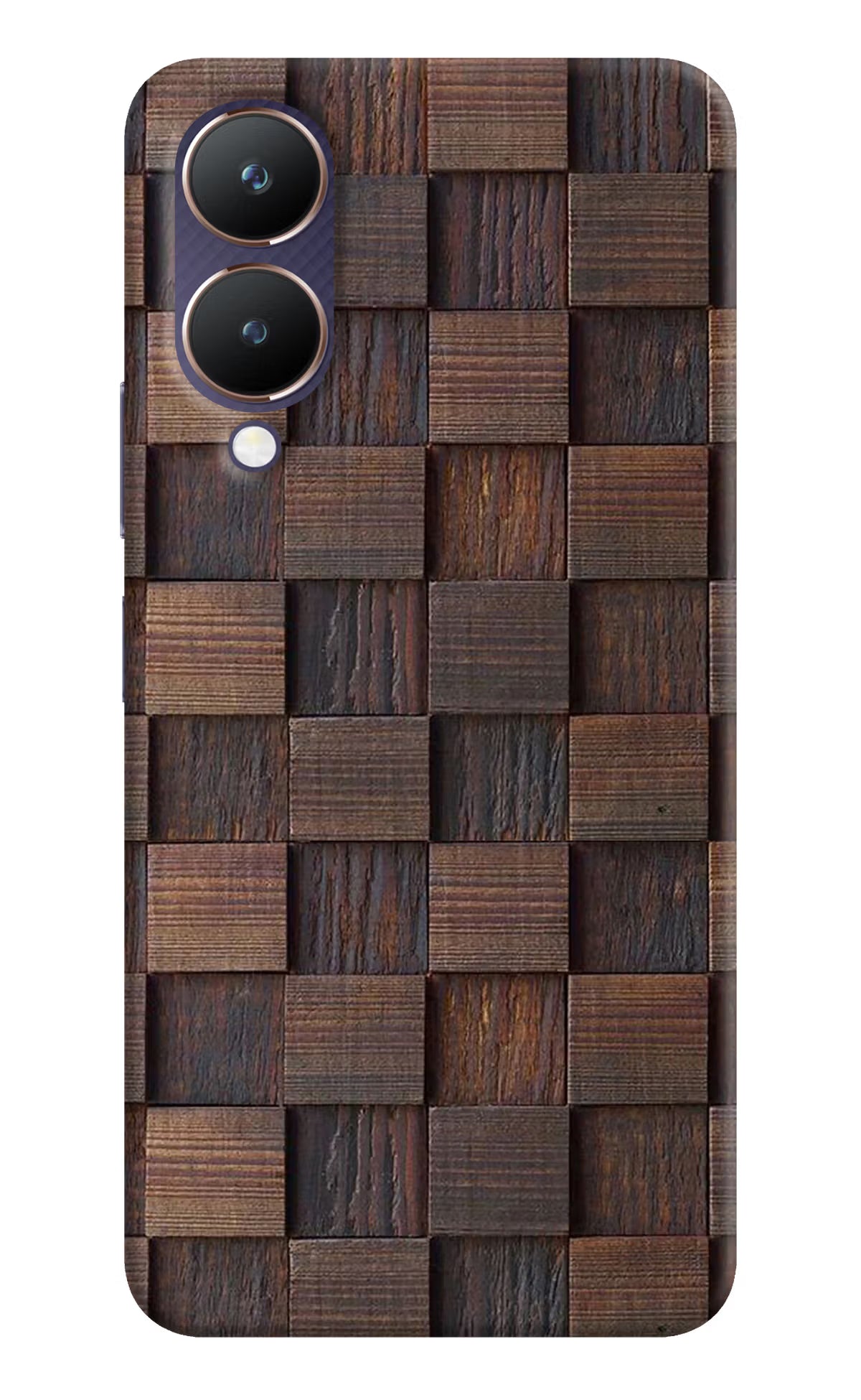 Wooden Cube Design Vivo Y28 5G Hard Case Back Cover by Casekaro