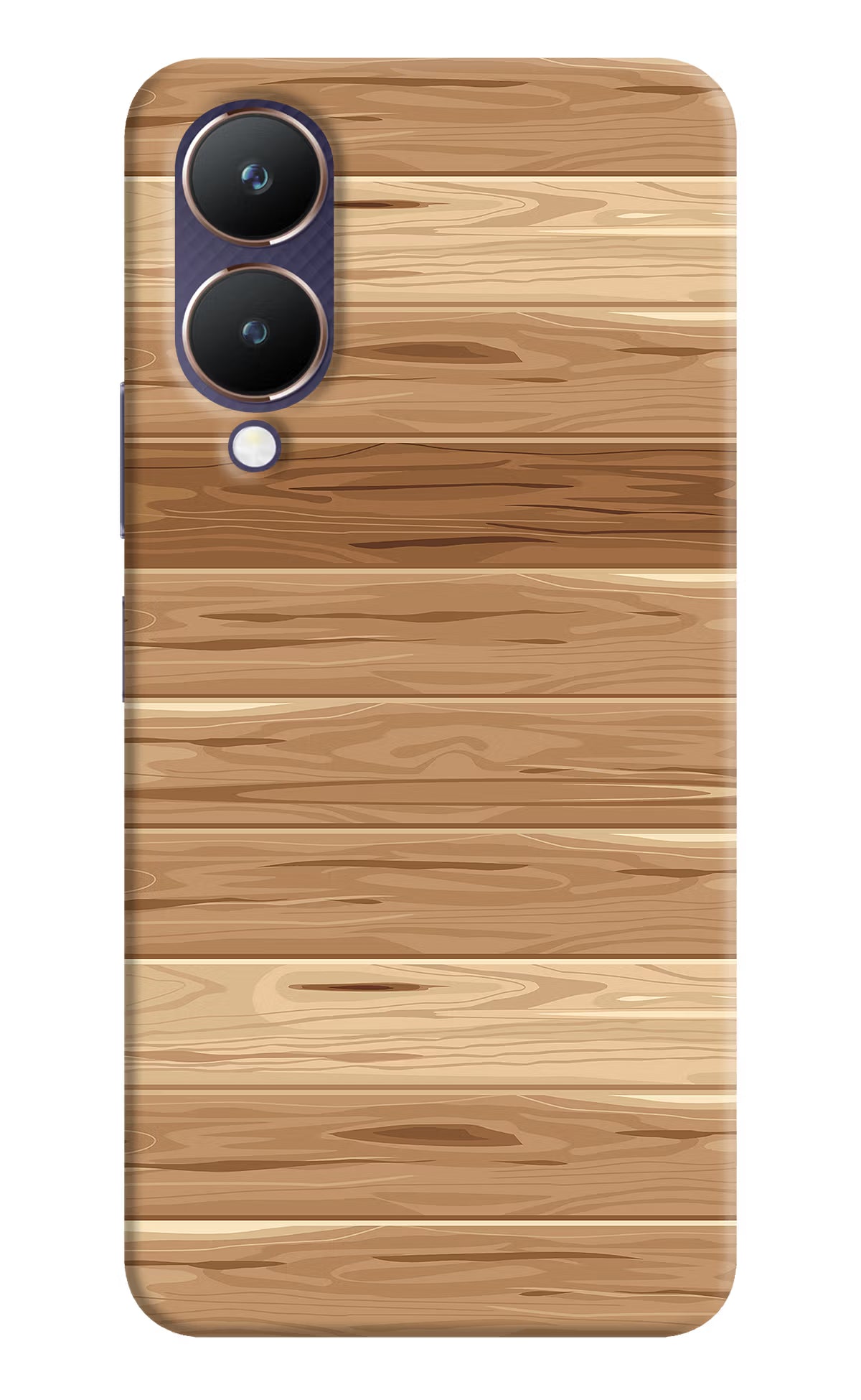 Wooden Vector Vivo Y28 5G Hard Case Back Cover by Casekaro