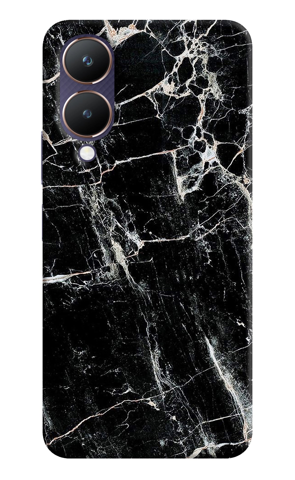 Black Marble Texture Vivo Y28 5G Back Cover