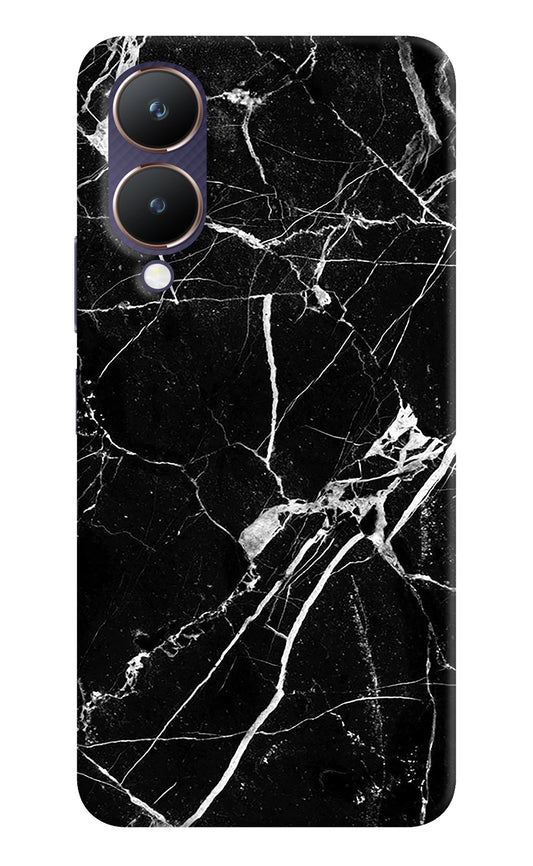 Black Marble Pattern Vivo Y28 5G Back Cover