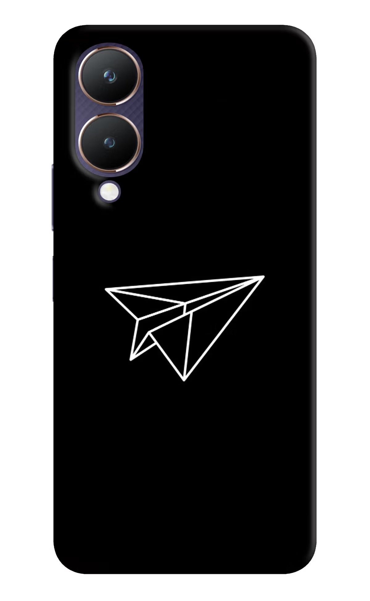 Paper Plane White Vivo Y28 5G Hard Case Back Cover by Casekaro