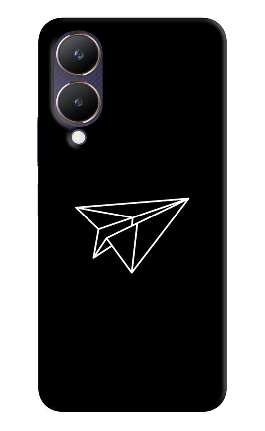 Paper Plane White Vivo Y28 5G Hard Case Back Cover by Casekaro