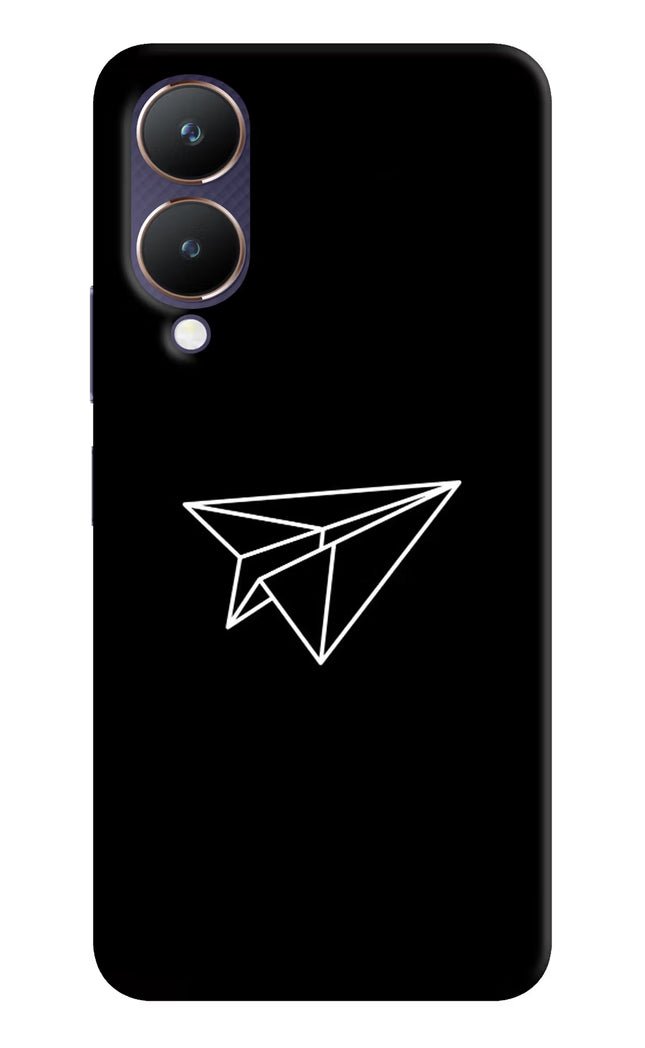 Paper Plane White Vivo Y28 5G Hard Case Back Cover by Casekaro