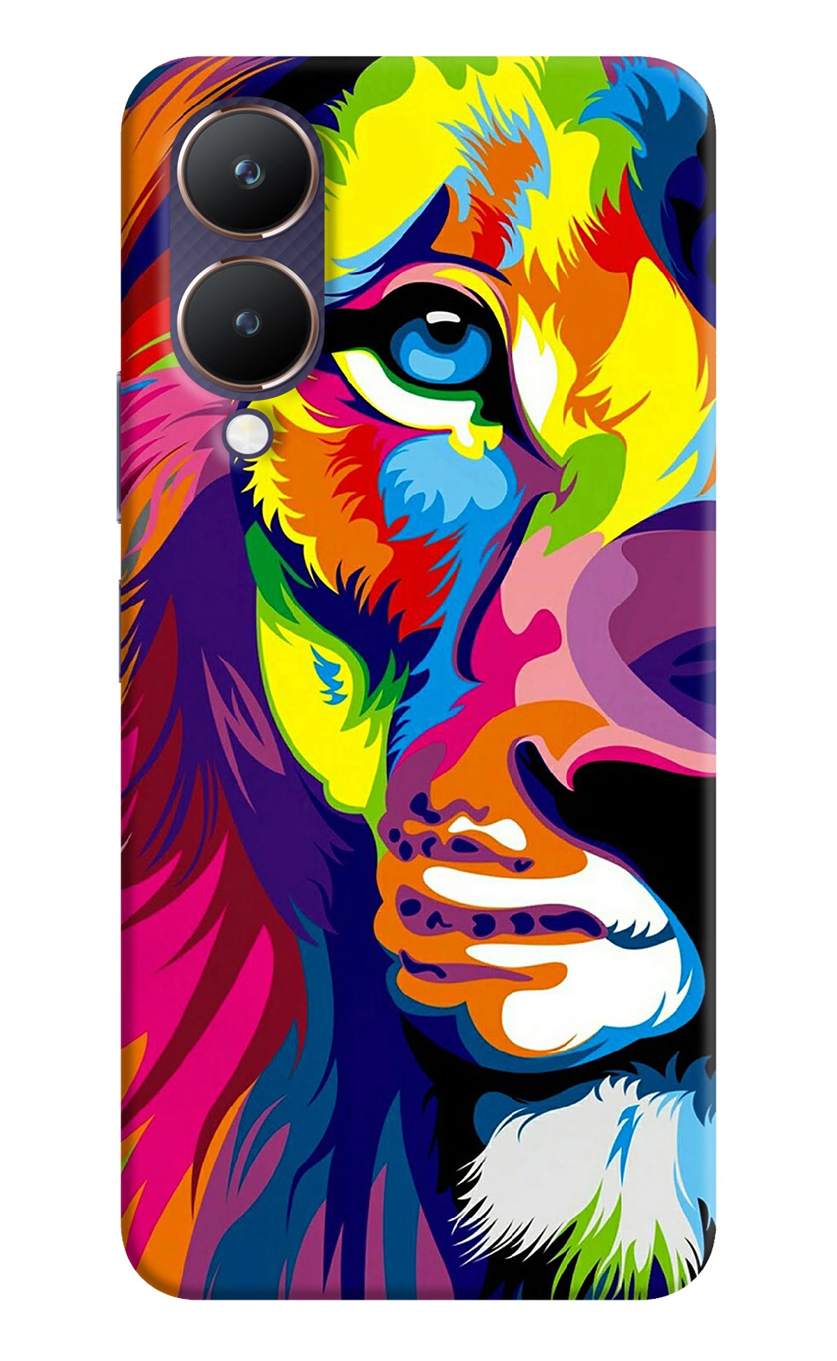 Lion Half Face Vivo Y28 5G Back Cover