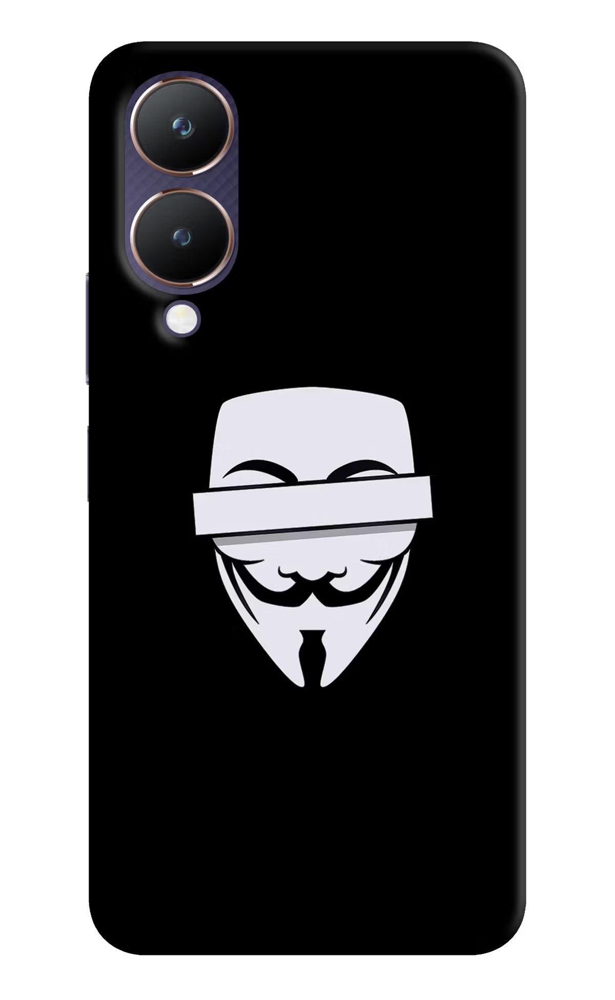 Anonymous Face Vivo Y28 5G Hard Case Back Cover by Casekaro