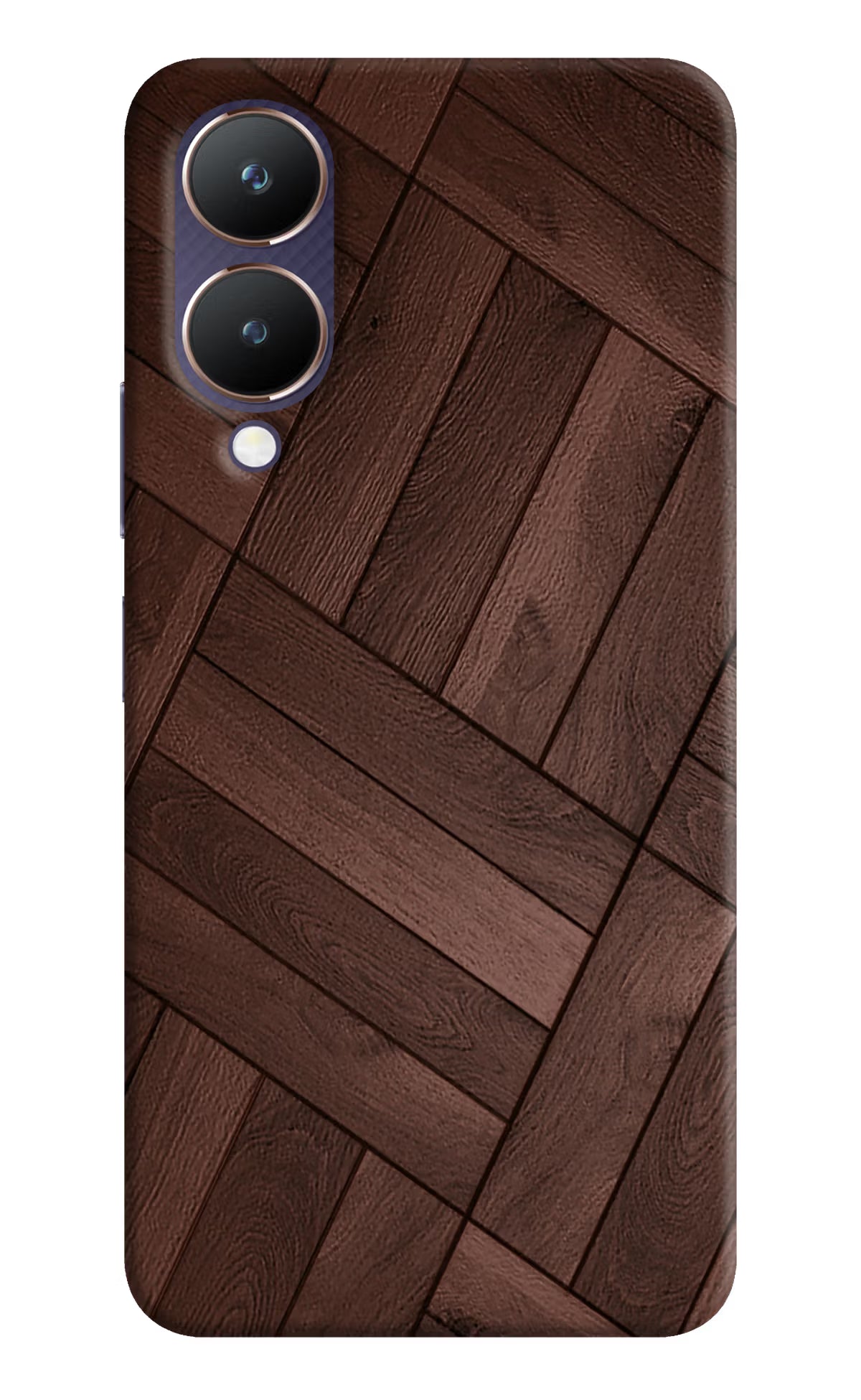 Wooden Texture Design Vivo Y28 5G Hard Case Back Cover by Casekaro