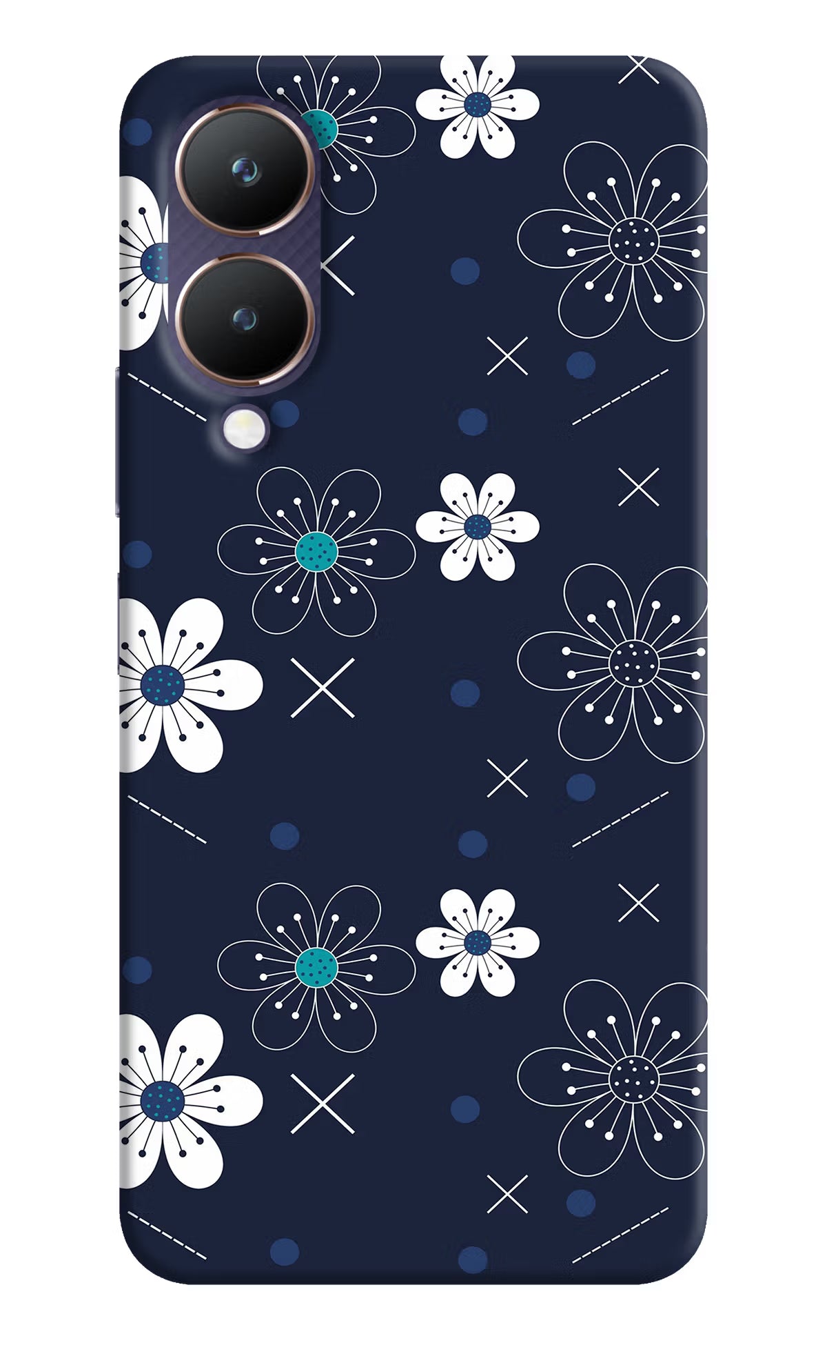 Flowers Vivo Y28 5G Hard Case Back Cover by Casekaro