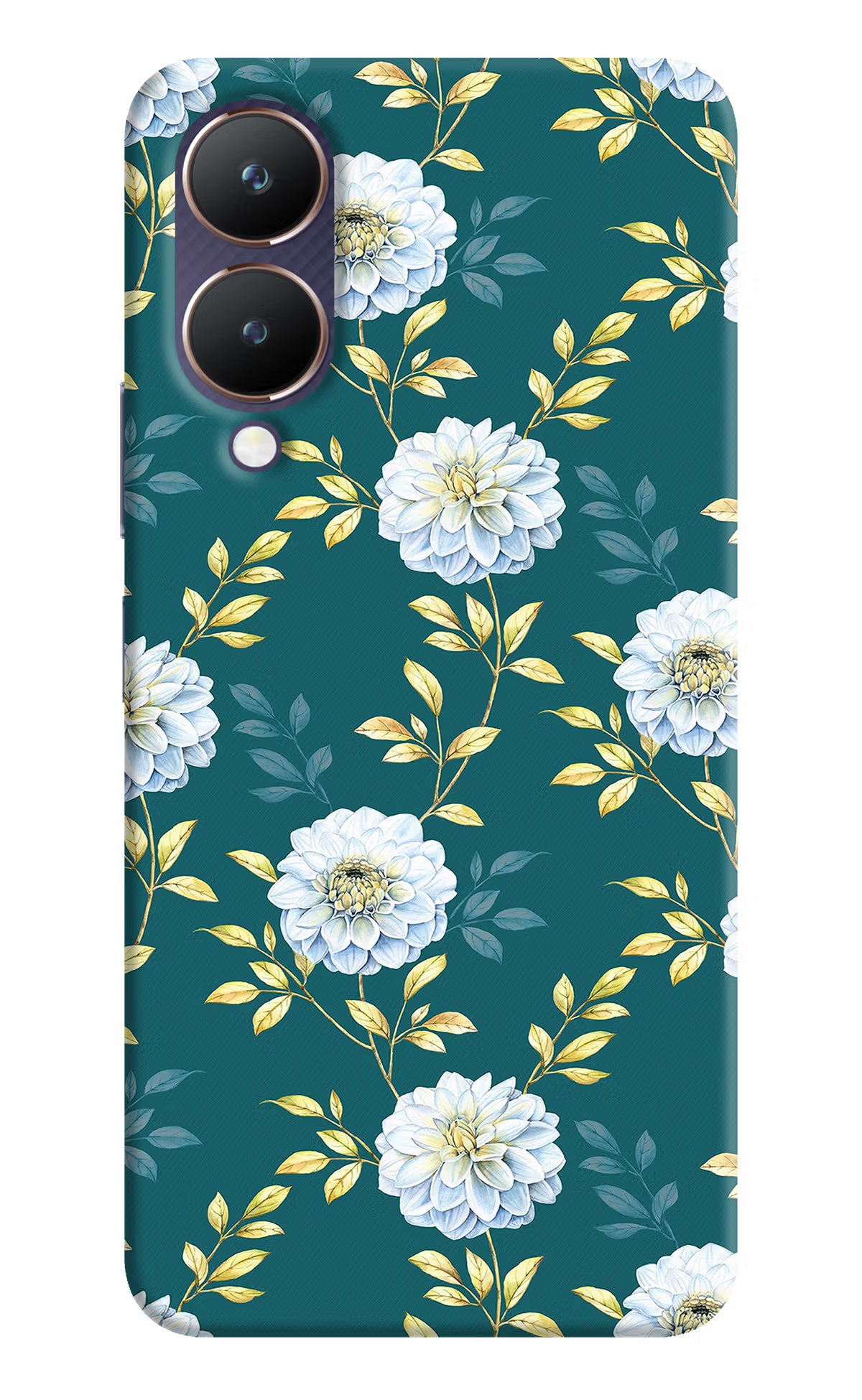 Flowers Vivo Y28 5G Hard Case Back Cover by Casekaro