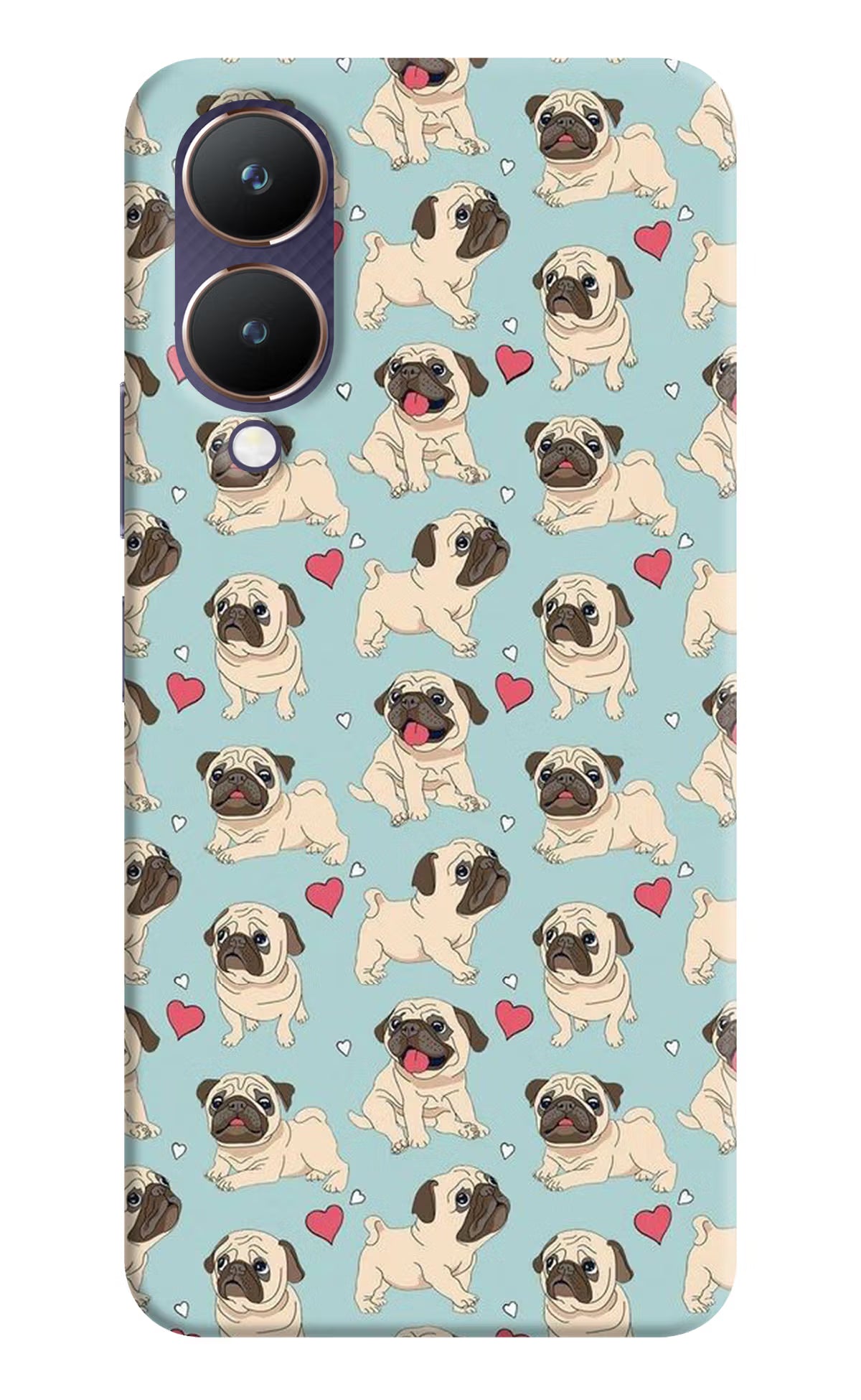 Pug Dog Vivo Y28 5G Hard Case Back Cover by Casekaro