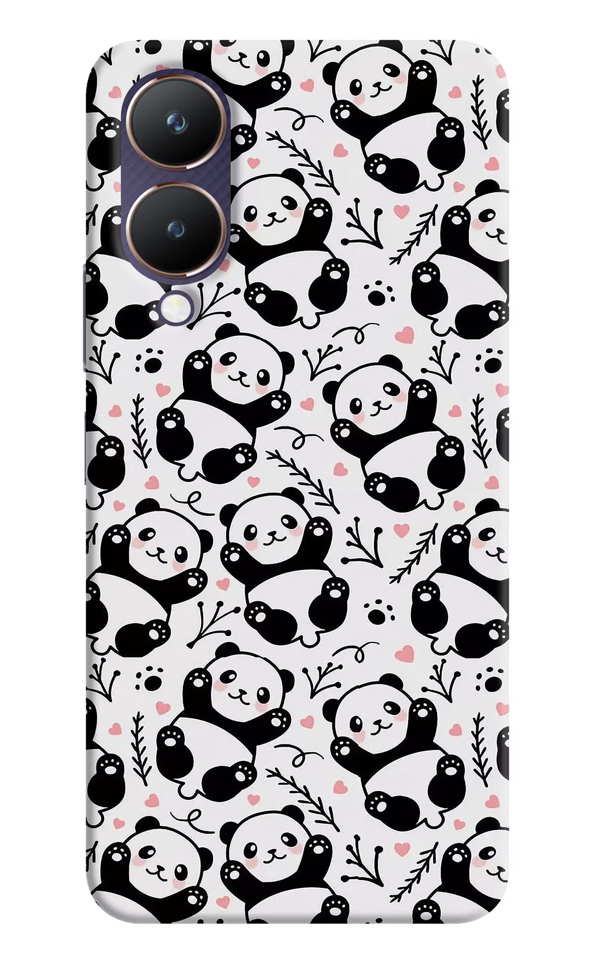 Cute Panda Vivo Y28 5G Hard Case Back Cover by Casekaro