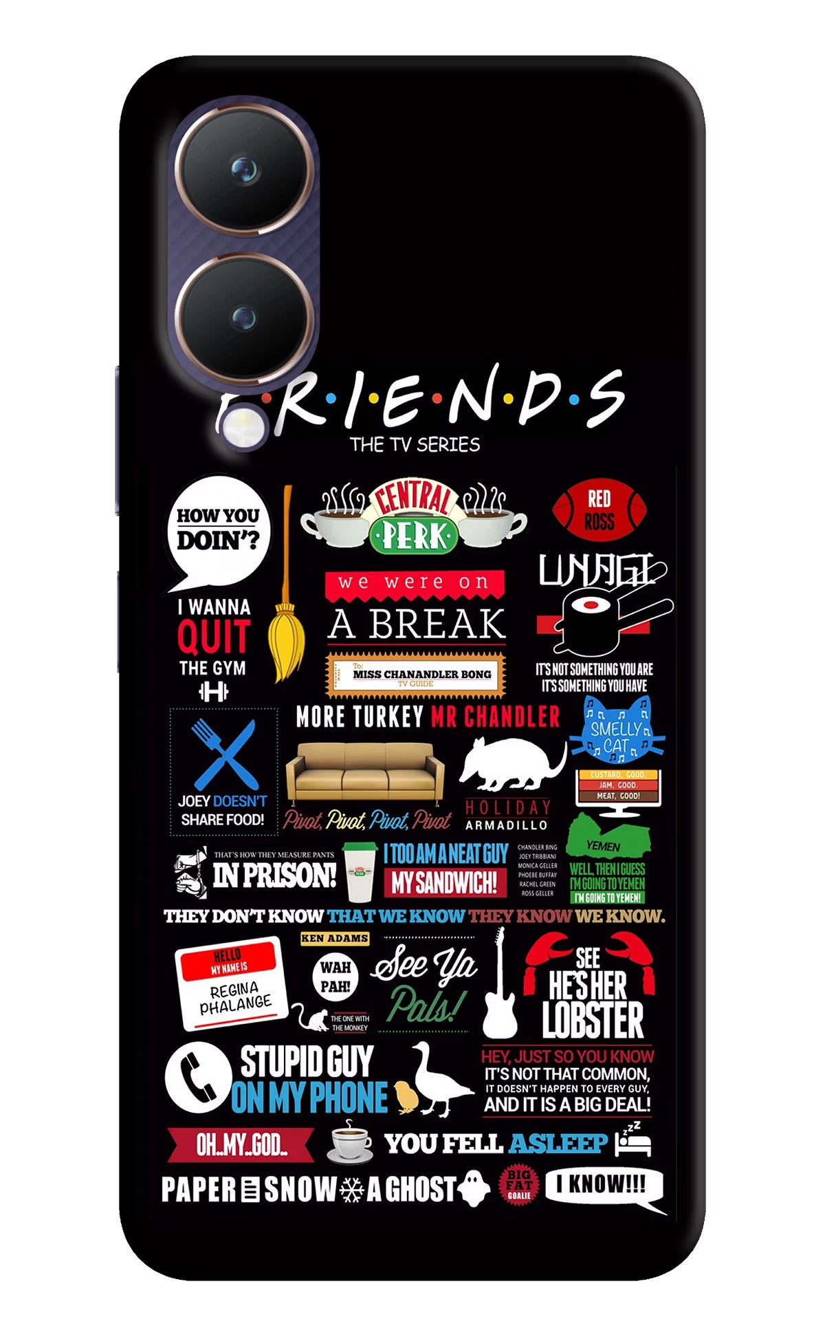 FRIENDS Vivo Y28 5G Hard Case Back Cover by Casekaro