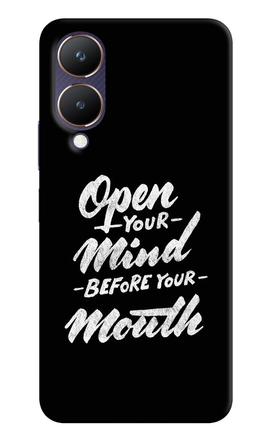 Open Your Mind Before Your Mouth Vivo Y28 5G Back Cover