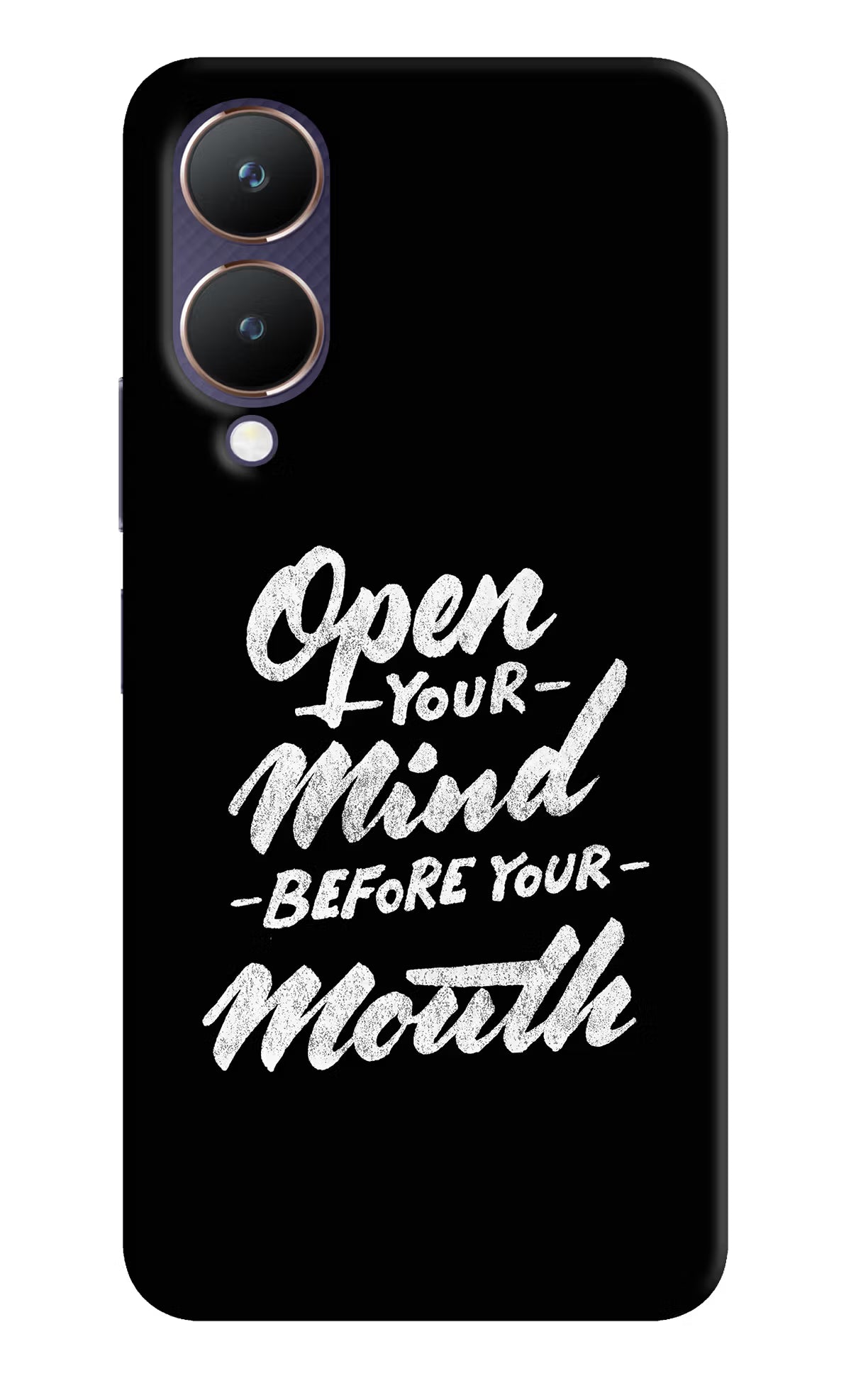 Open Your Mind Before Your Mouth Vivo Y28 5G Hard Case Back Cover by Casekaro