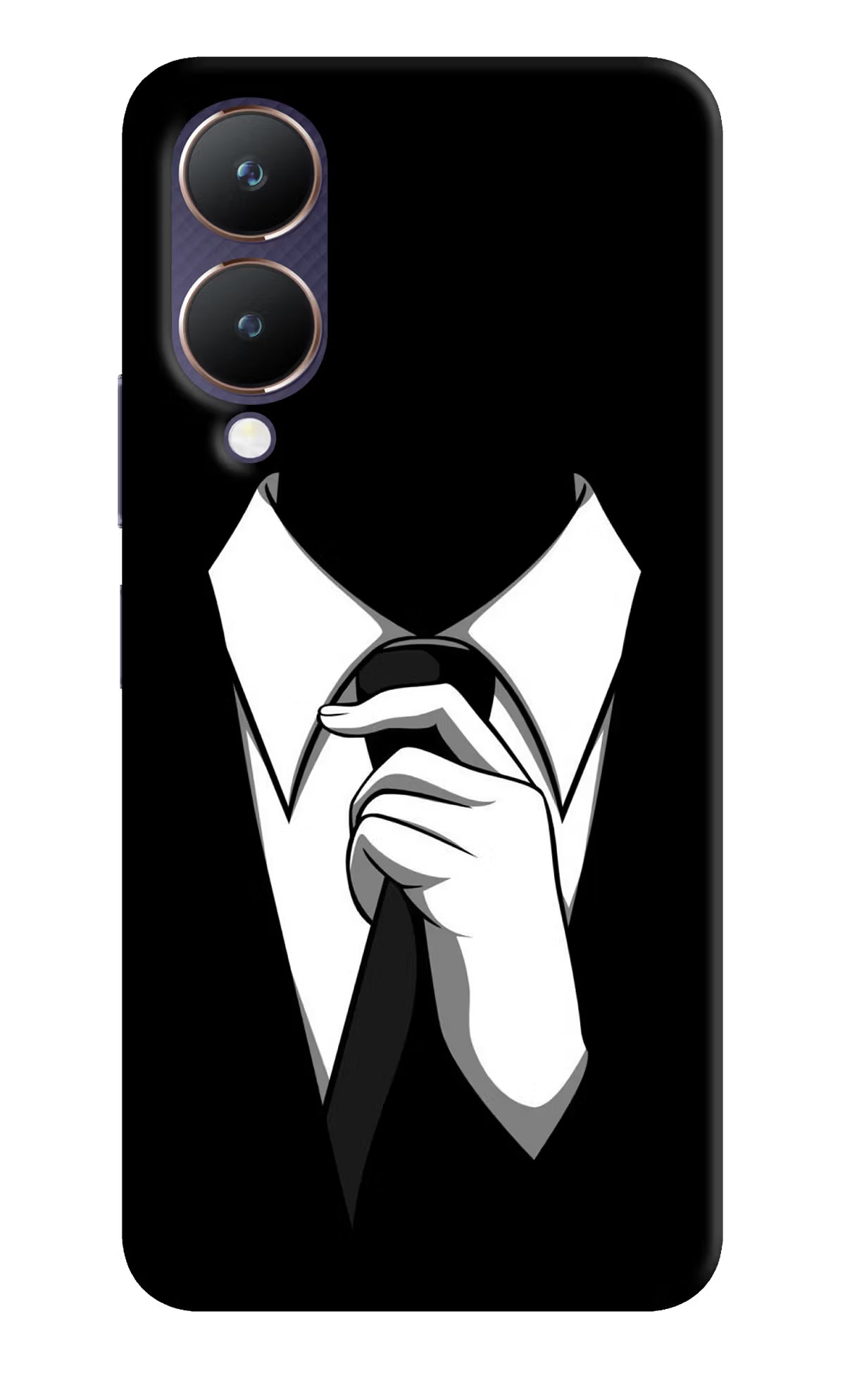 Black Tie Vivo Y28 5G Hard Case Back Cover by Casekaro