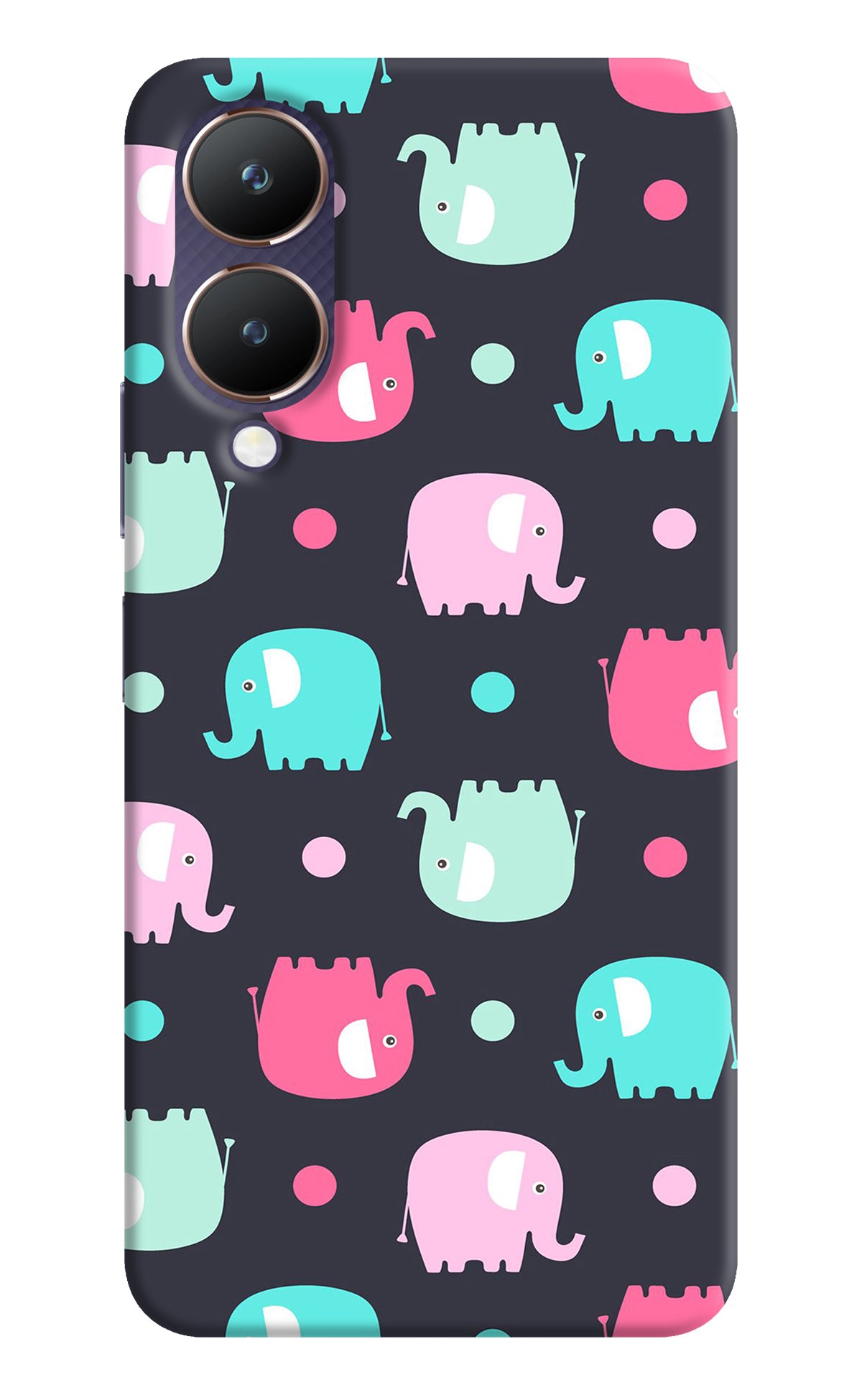 Elephants Vivo Y28 5G Back Cover