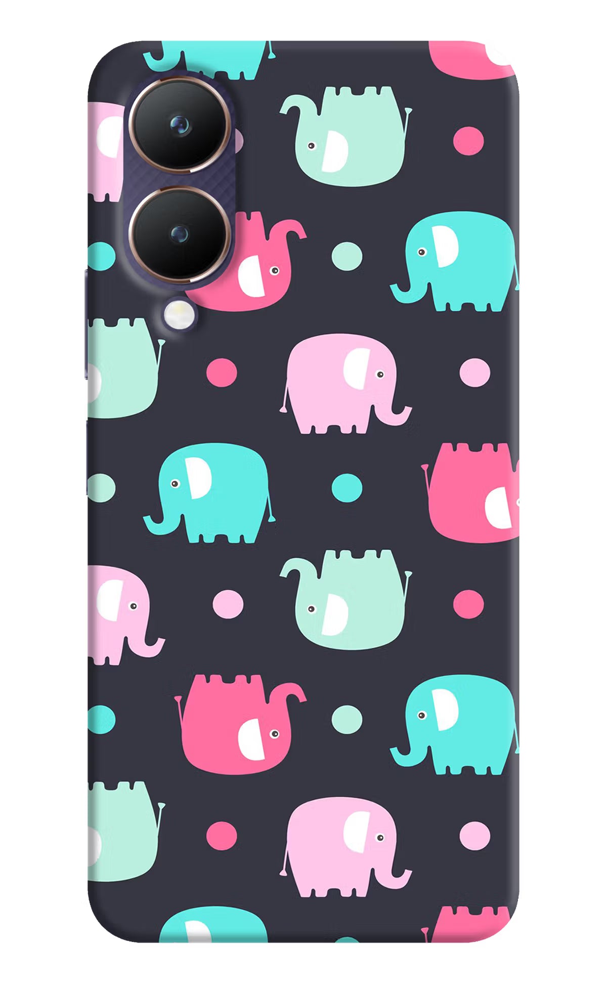 Elephants Vivo Y28 5G Hard Case Back Cover by Casekaro