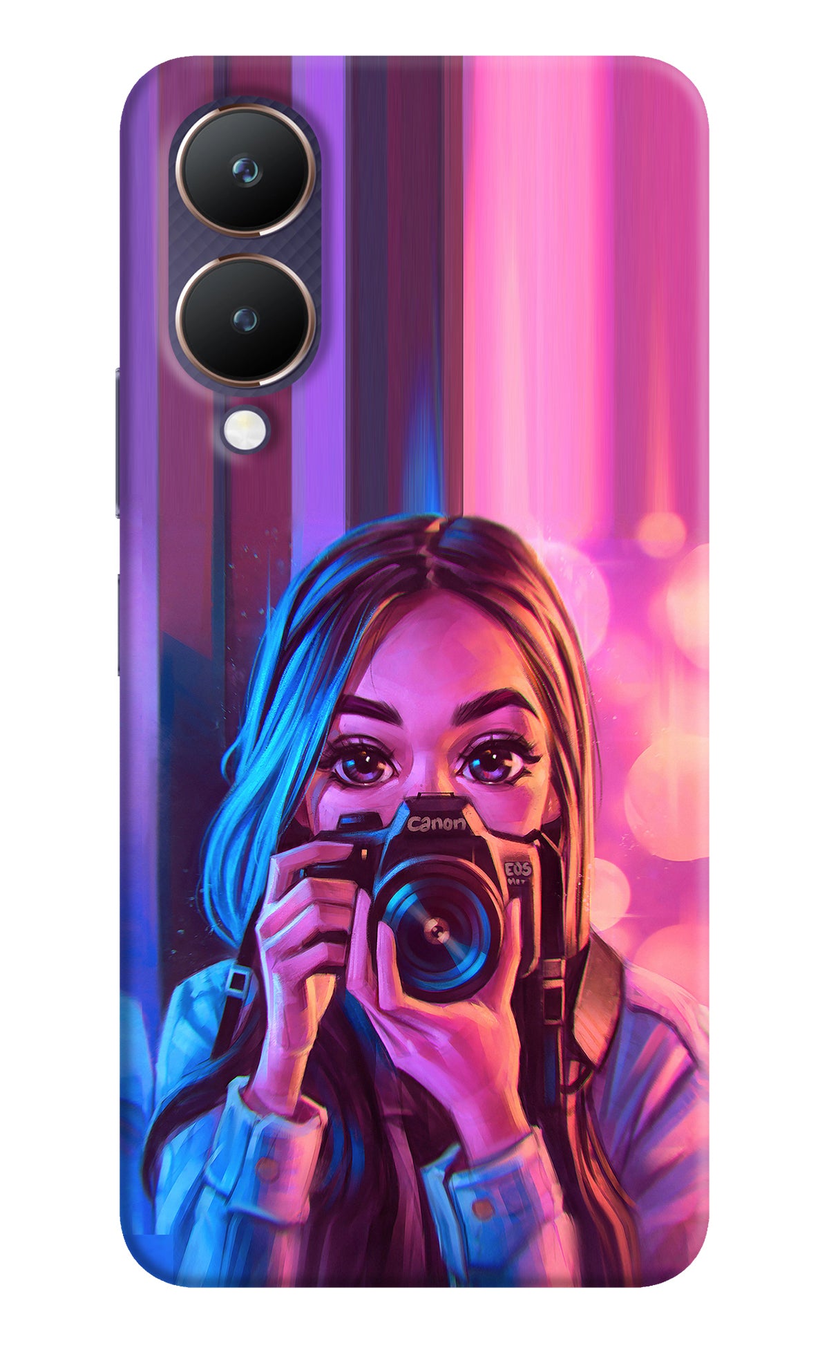 Girl Photographer Vivo Y28 5G Back Cover