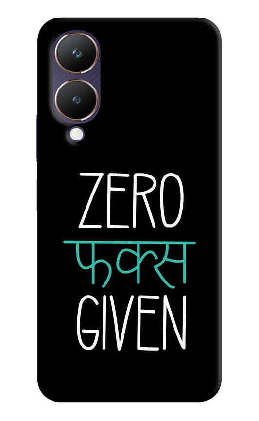 Zero Fucks Given Vivo Y28 5G Hard Case Back Cover by Casekaro