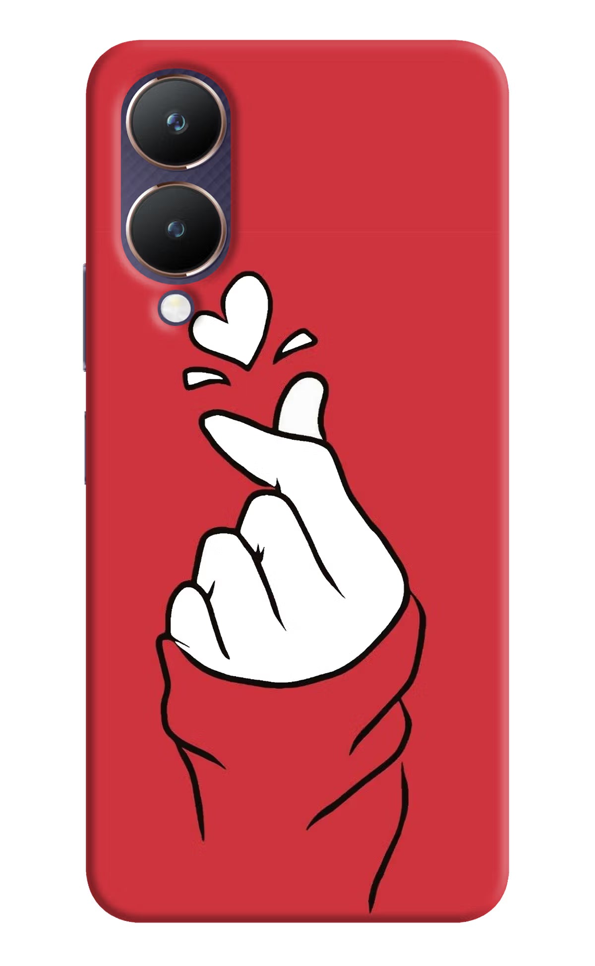 Korean Love Sign Vivo Y28 5G Hard Case Back Cover by Casekaro