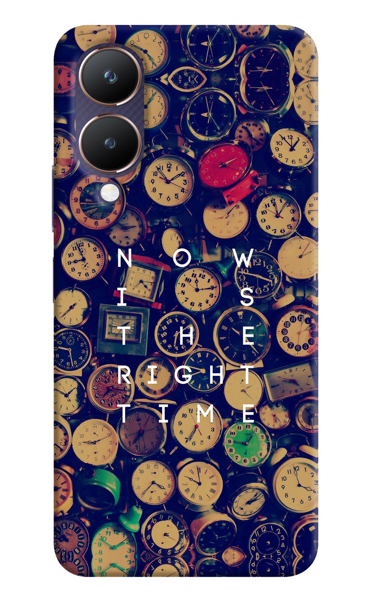 Now is the Right Time Quote Vivo Y28 5G Back Cover