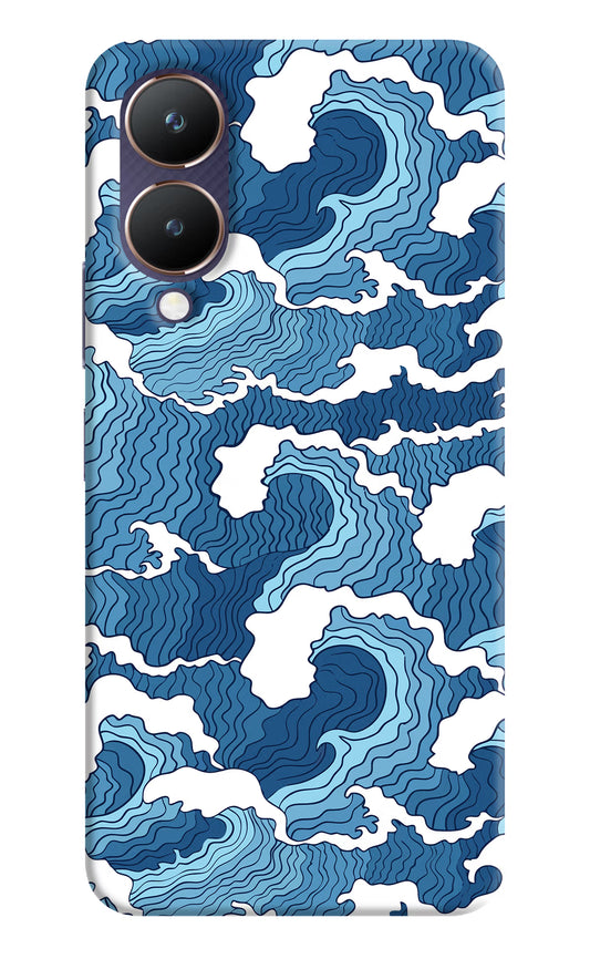 Blue Waves Vivo Y28 5G Hard Case Back Cover by Casekaro