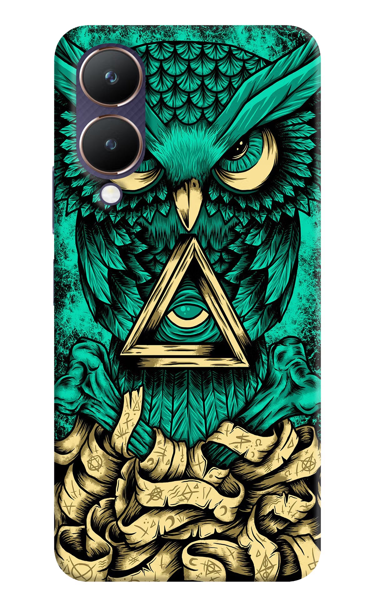 Green Owl Vivo Y28 5G Hard Case Back Cover by Casekaro