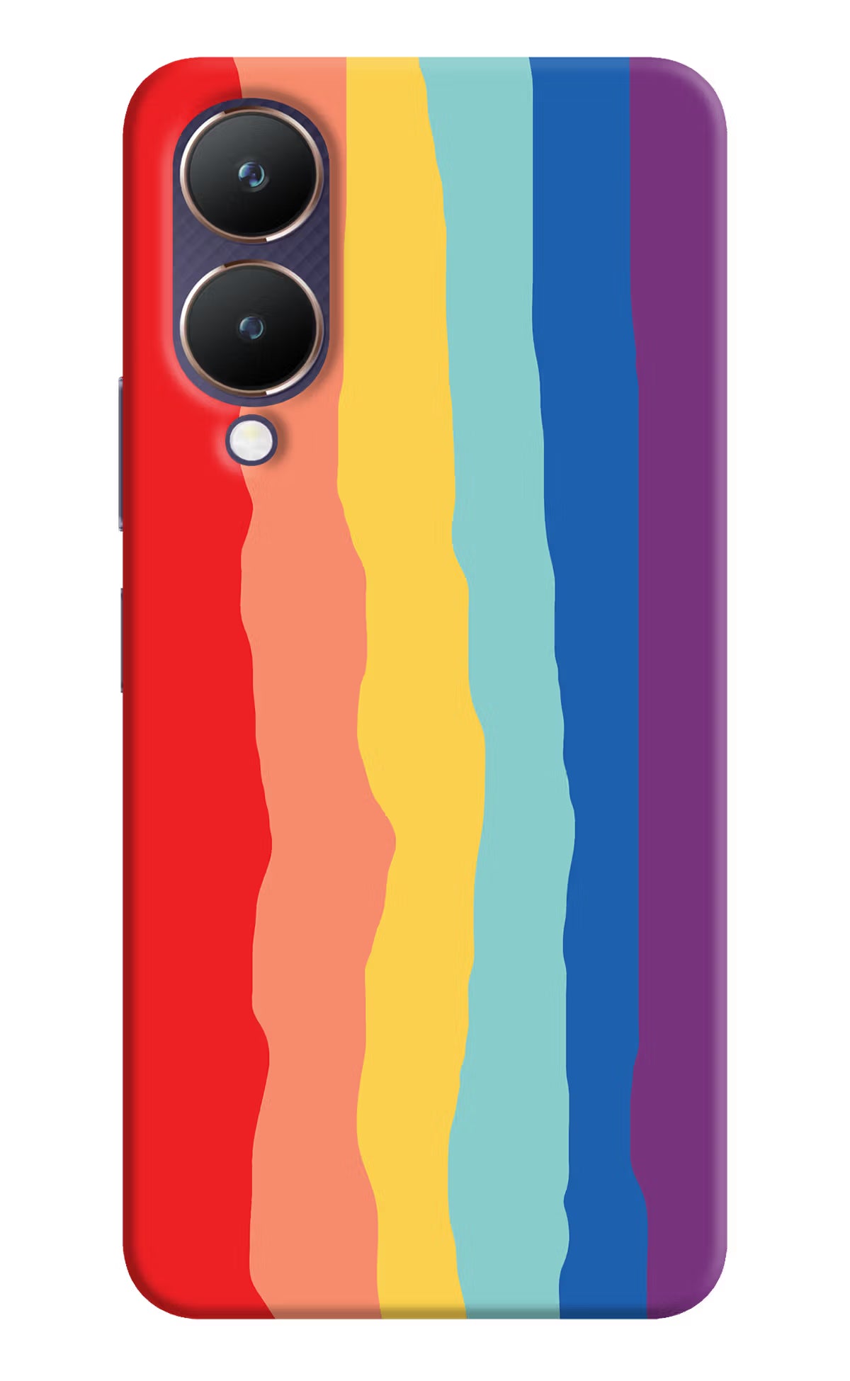 Rainbow Vivo Y28 5G Hard Case Back Cover by Casekaro