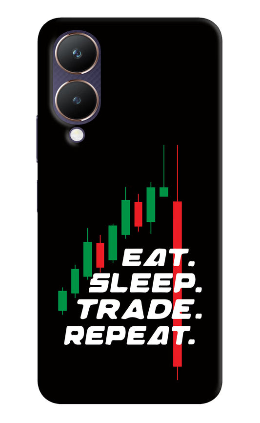 Eat Sleep Trade Repeat Vivo Y28 5G Hard Case Back Cover by Casekaro