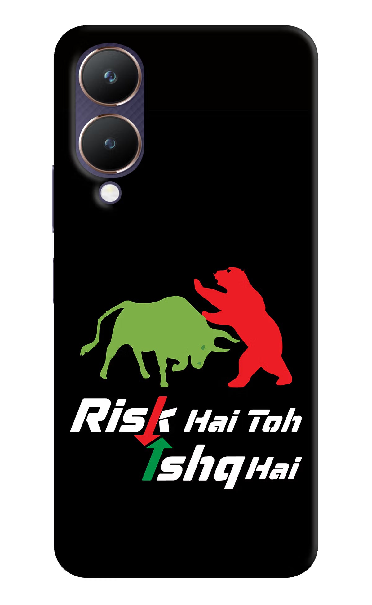 Risk Hai Toh Ishq Hai Vivo Y28 5G Hard Case Back Cover by Casekaro