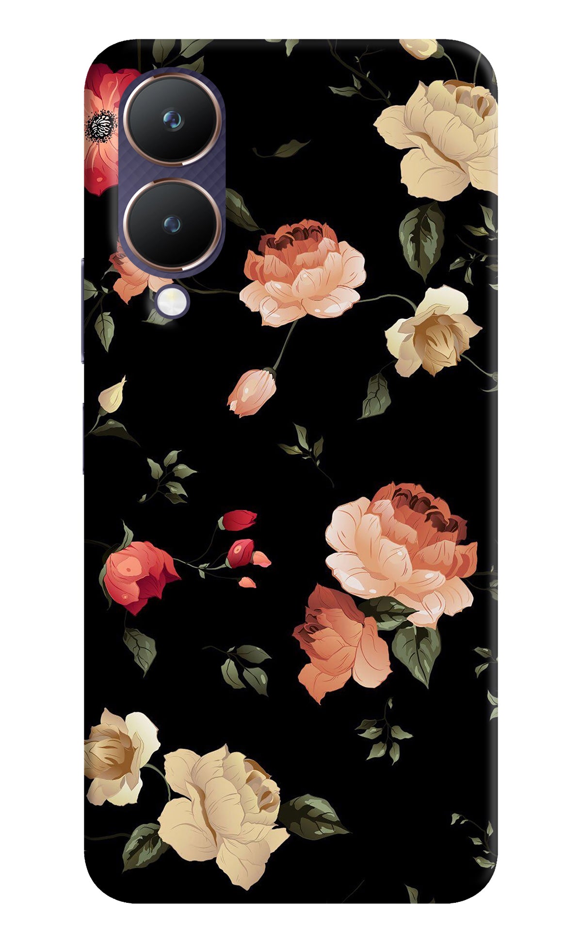 Flowers Vivo Y28 5G Back Cover