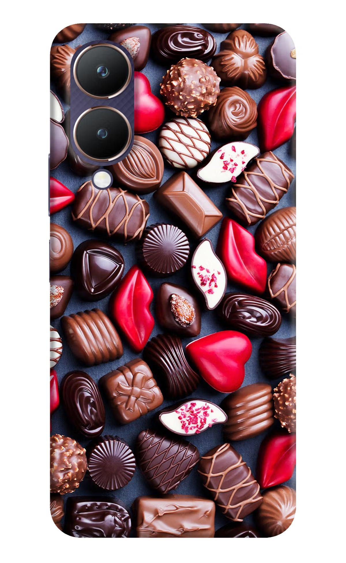 Chocolates Vivo Y28 5G Hard Case Back Cover by Casekaro