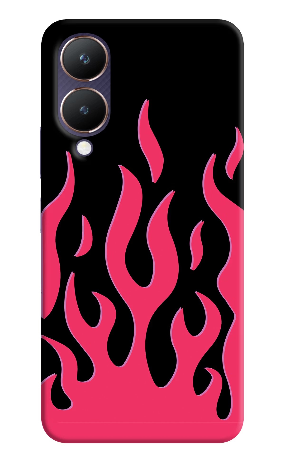 Fire Flames Vivo Y28 5G Hard Case Back Cover by Casekaro