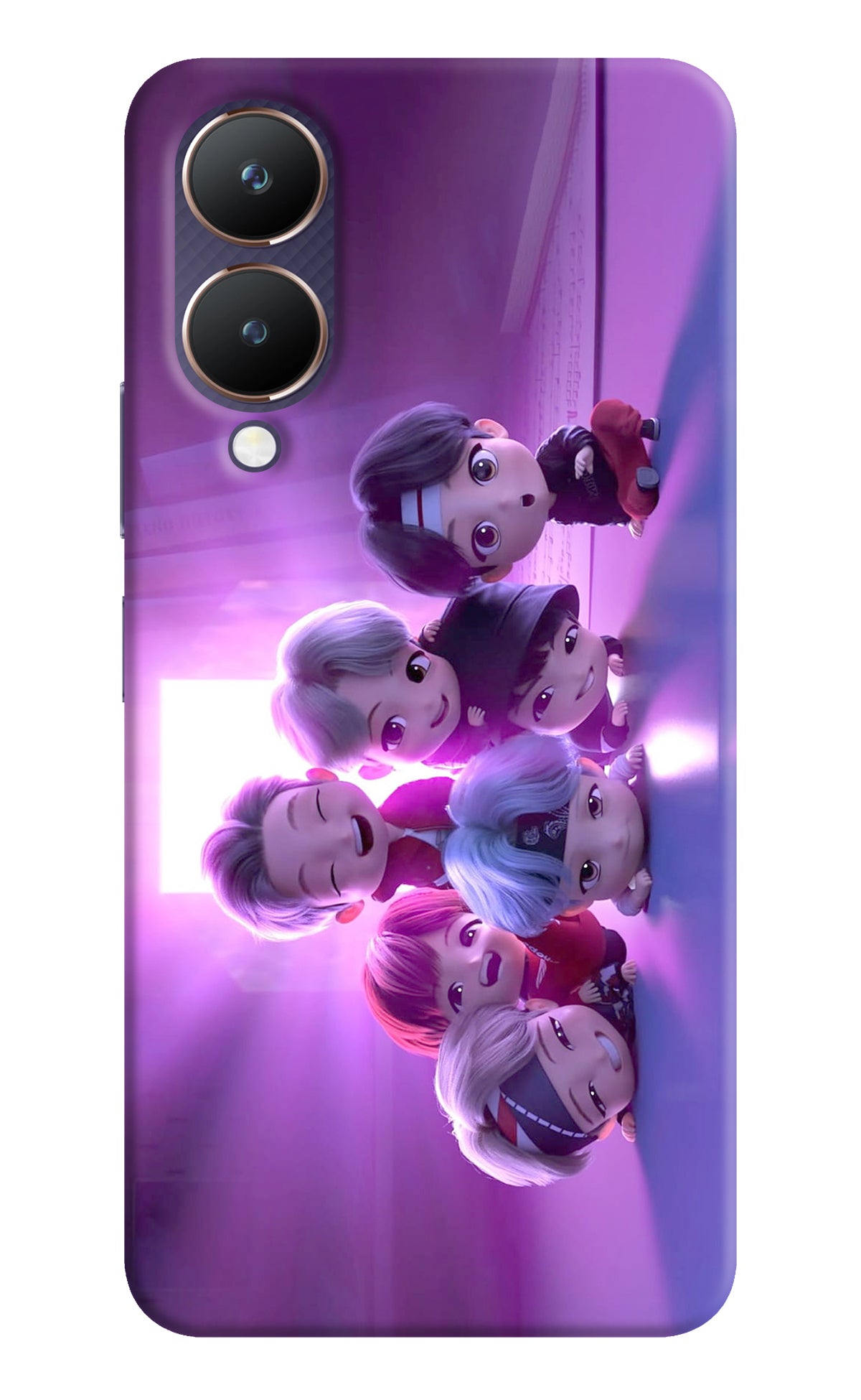 BTS Chibi Vivo Y28 5G Back Cover