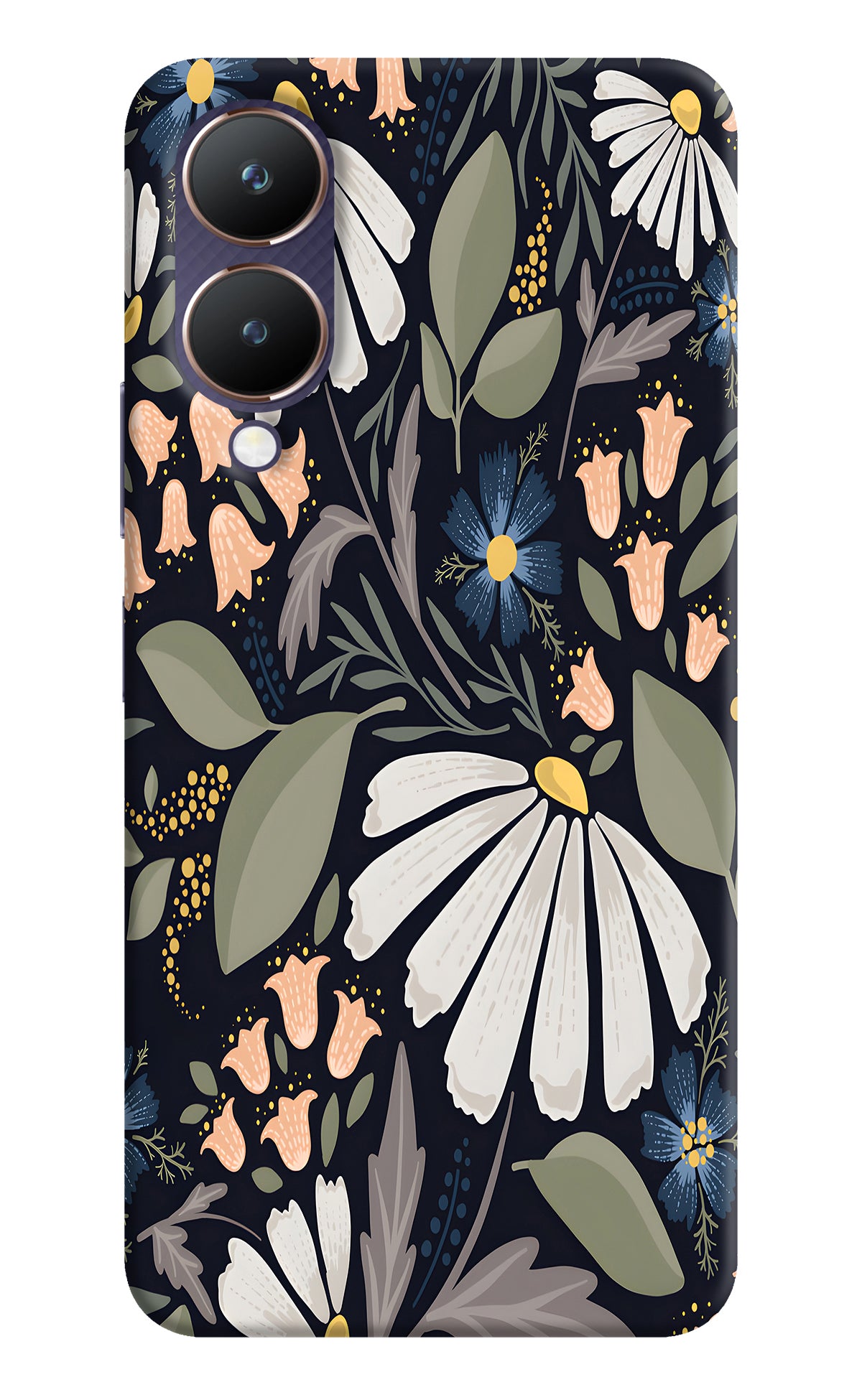 Flowers Art Vivo Y28 5G Back Cover