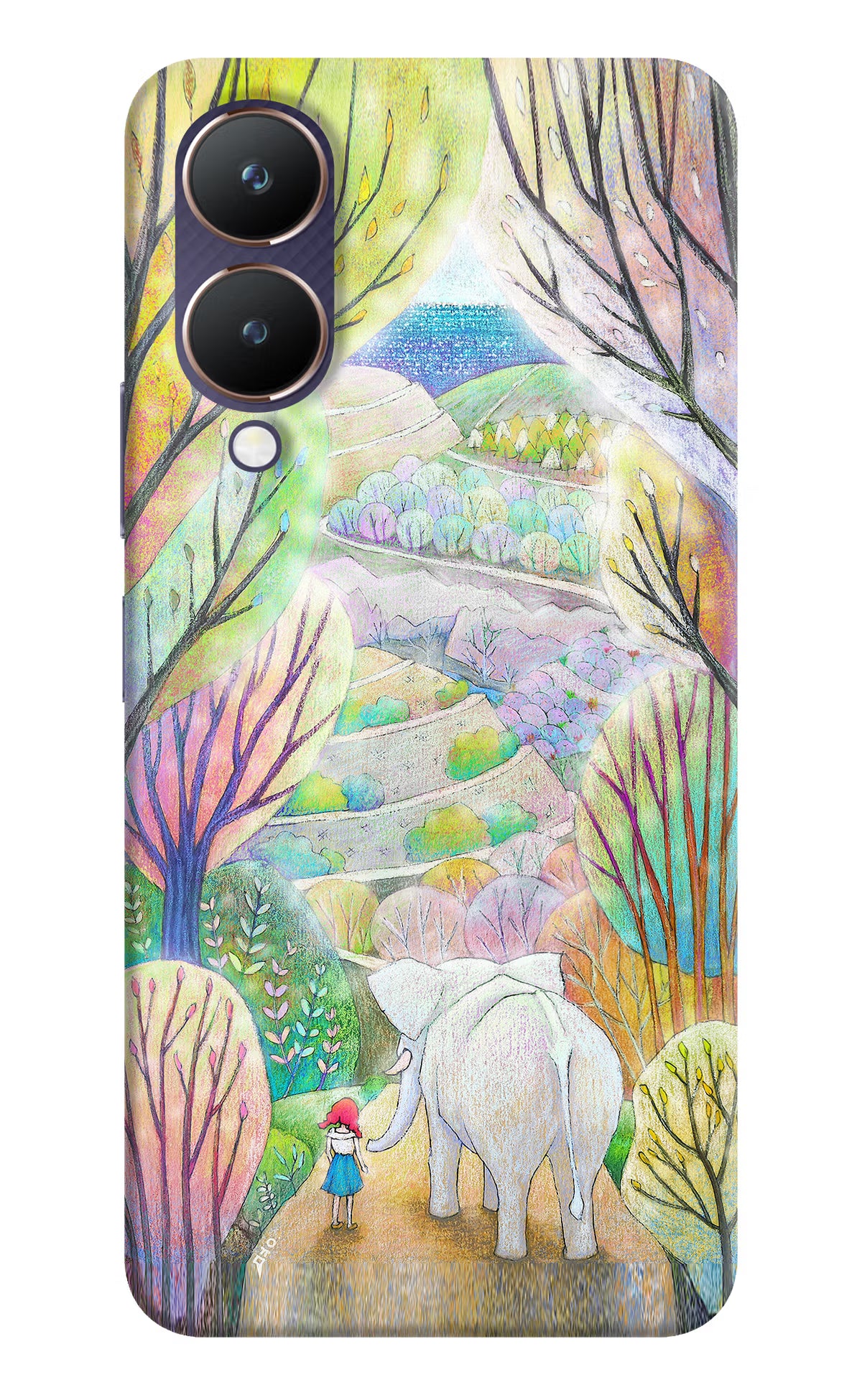 Nature Painting Vivo Y28 5G Hard Case Back Cover by Casekaro