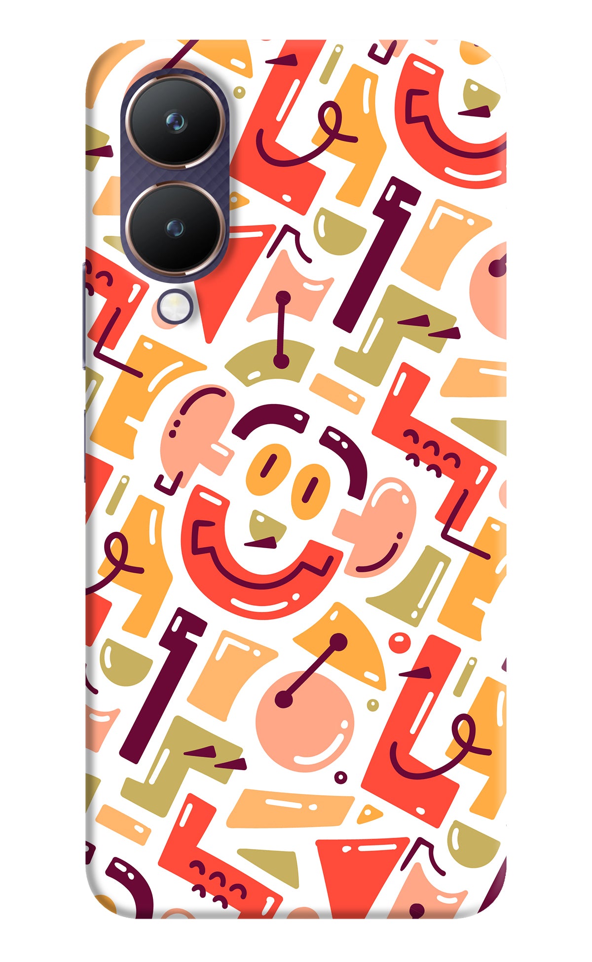 Doodle Pattern Vivo Y28 5G Back Cover