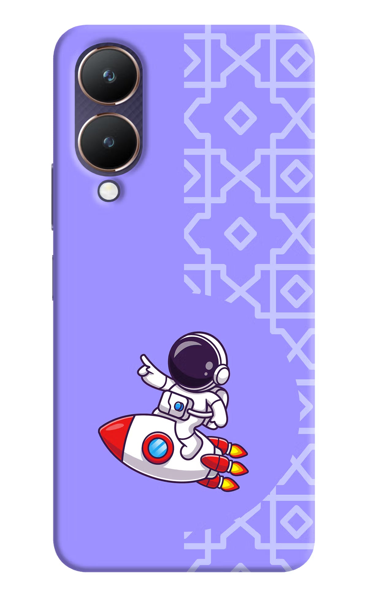 Cute Astronaut Vivo Y28 5G Hard Case Back Cover by Casekaro