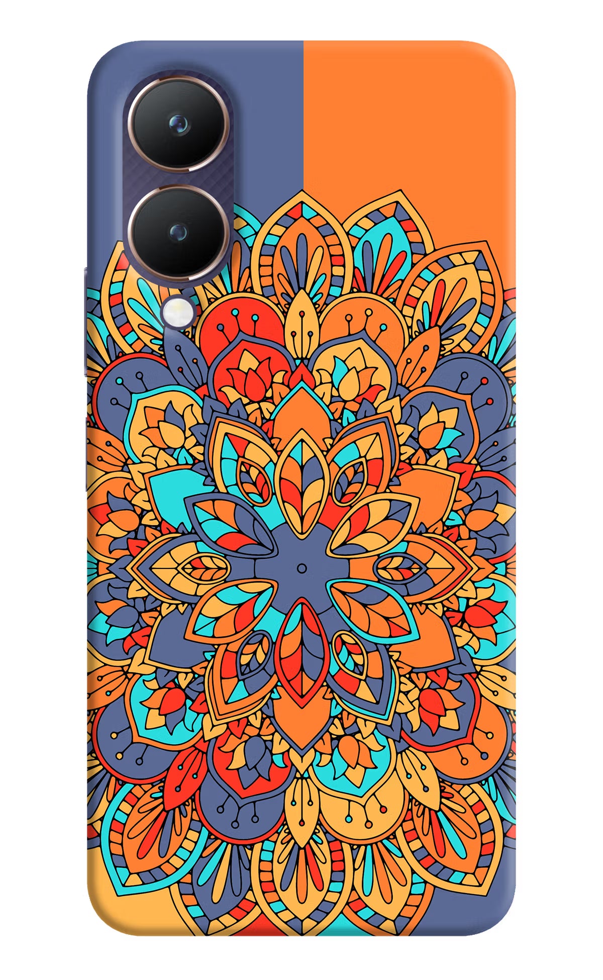 Color Mandala Vivo Y28 5G Hard Case Back Cover by Casekaro