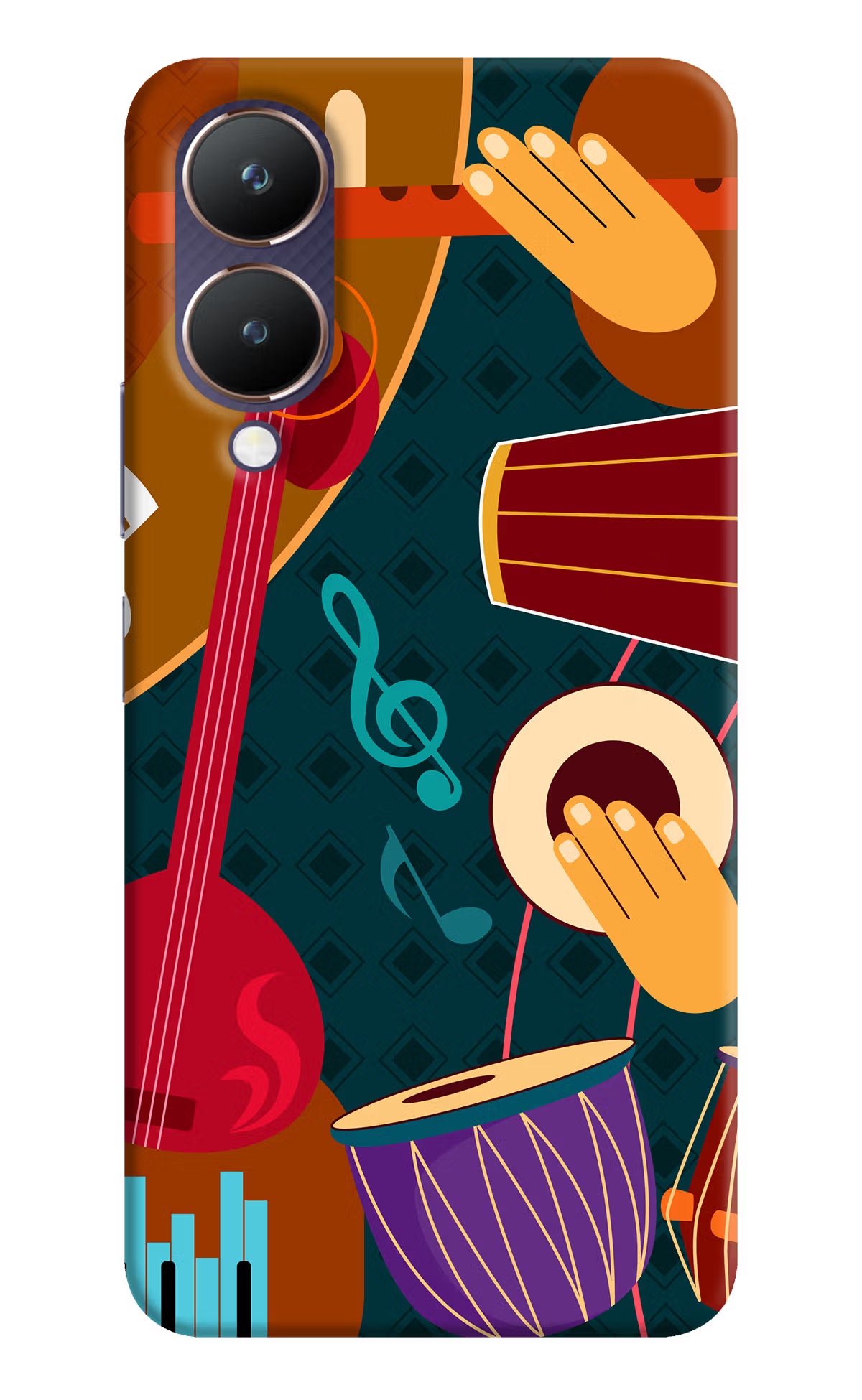 Music Instrument Vivo Y28 5G Hard Case Back Cover by Casekaro