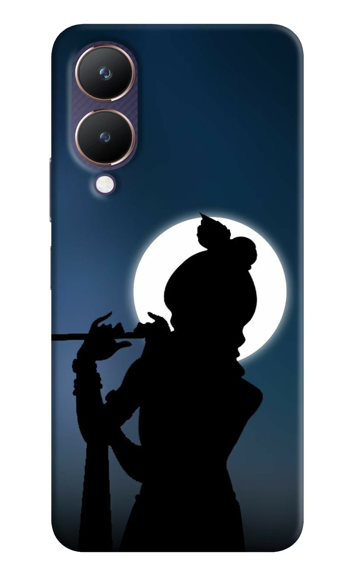 Shri Krishna Silhouette Vivo Y28 5G Hard Case Back Cover by Casekaro