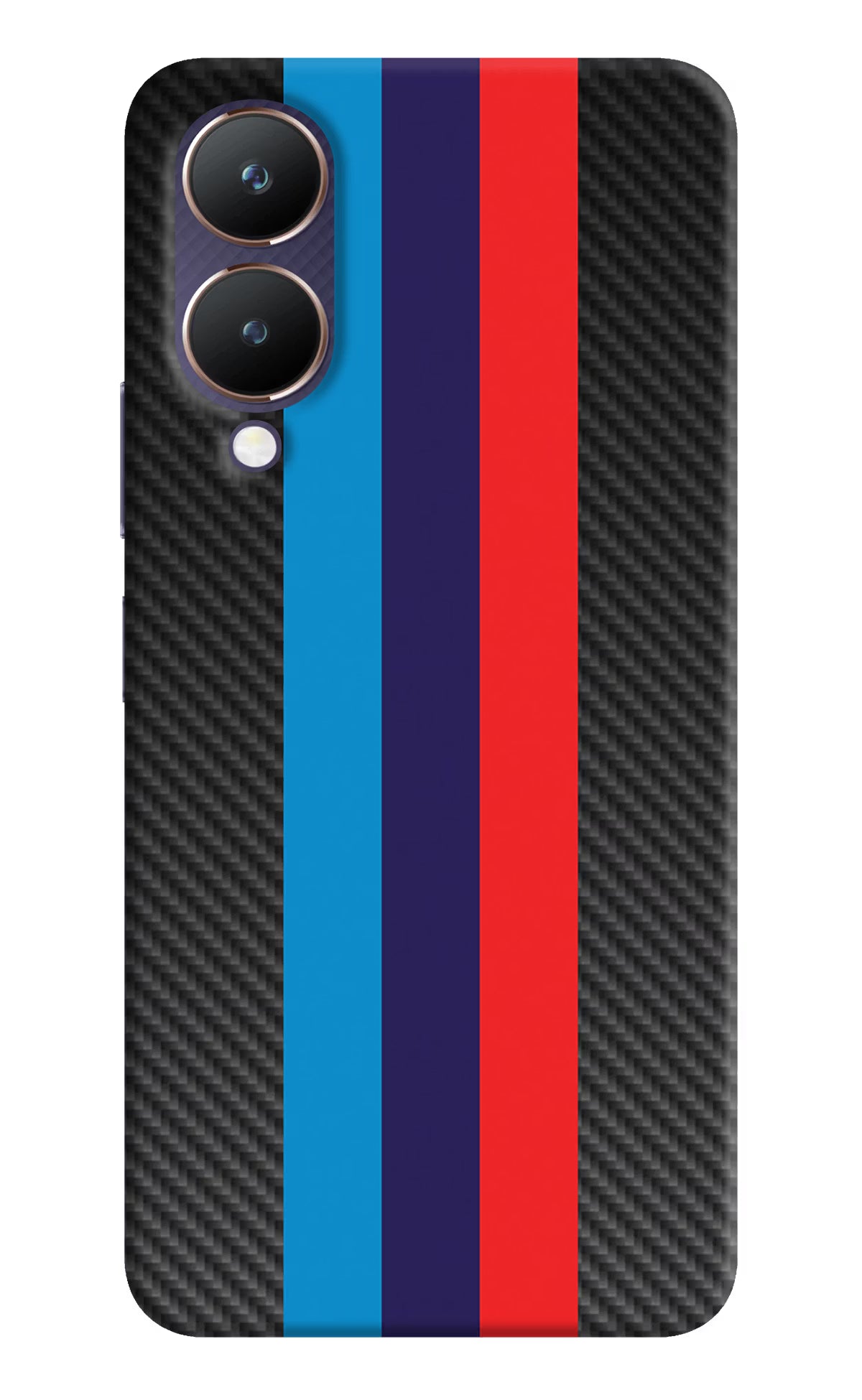 BMW Stripes Pattern Vivo Y28 5G Hard Case Back Cover by Casekaro