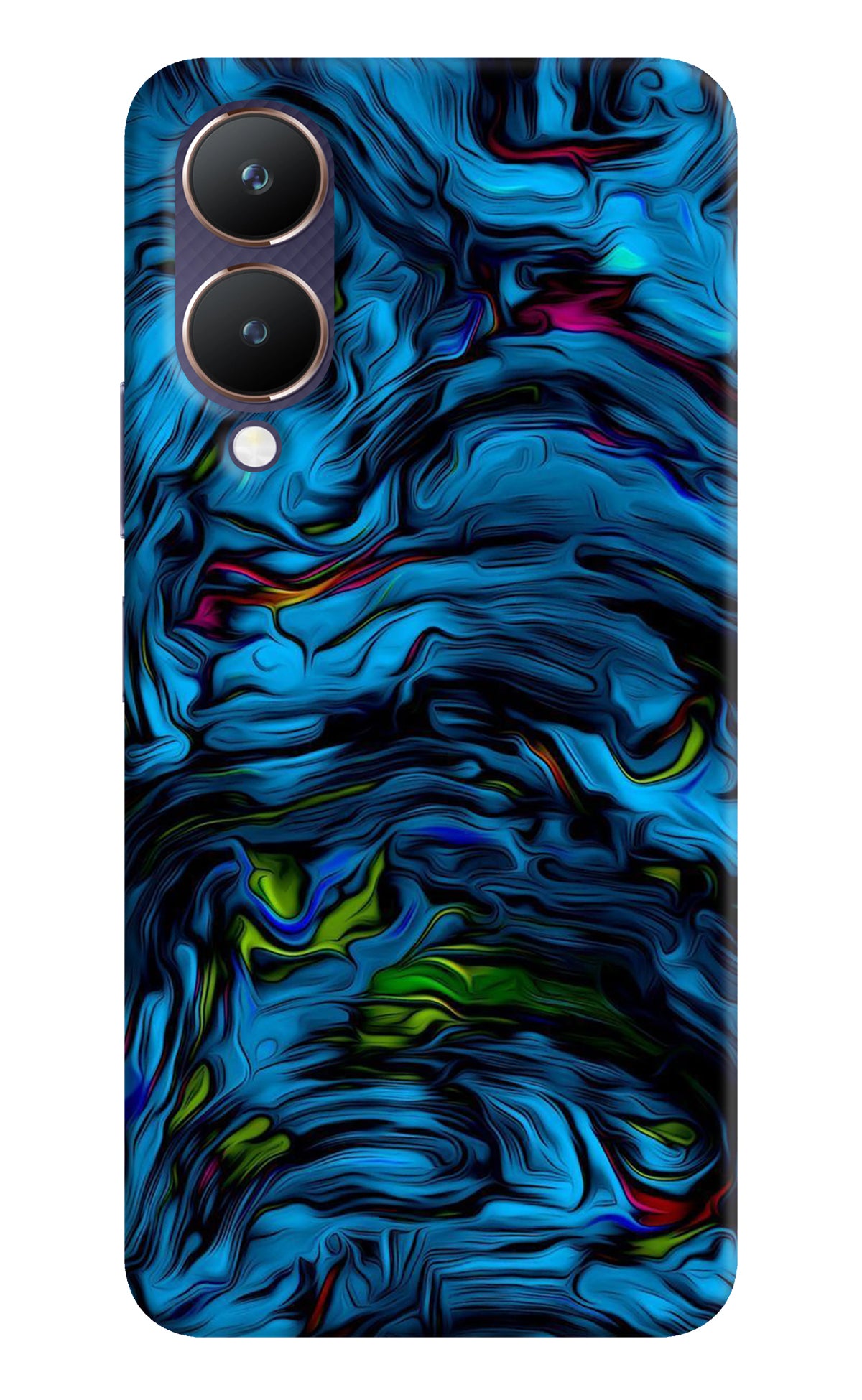 Dark Blue Abstract Vivo Y28 5G Back Cover