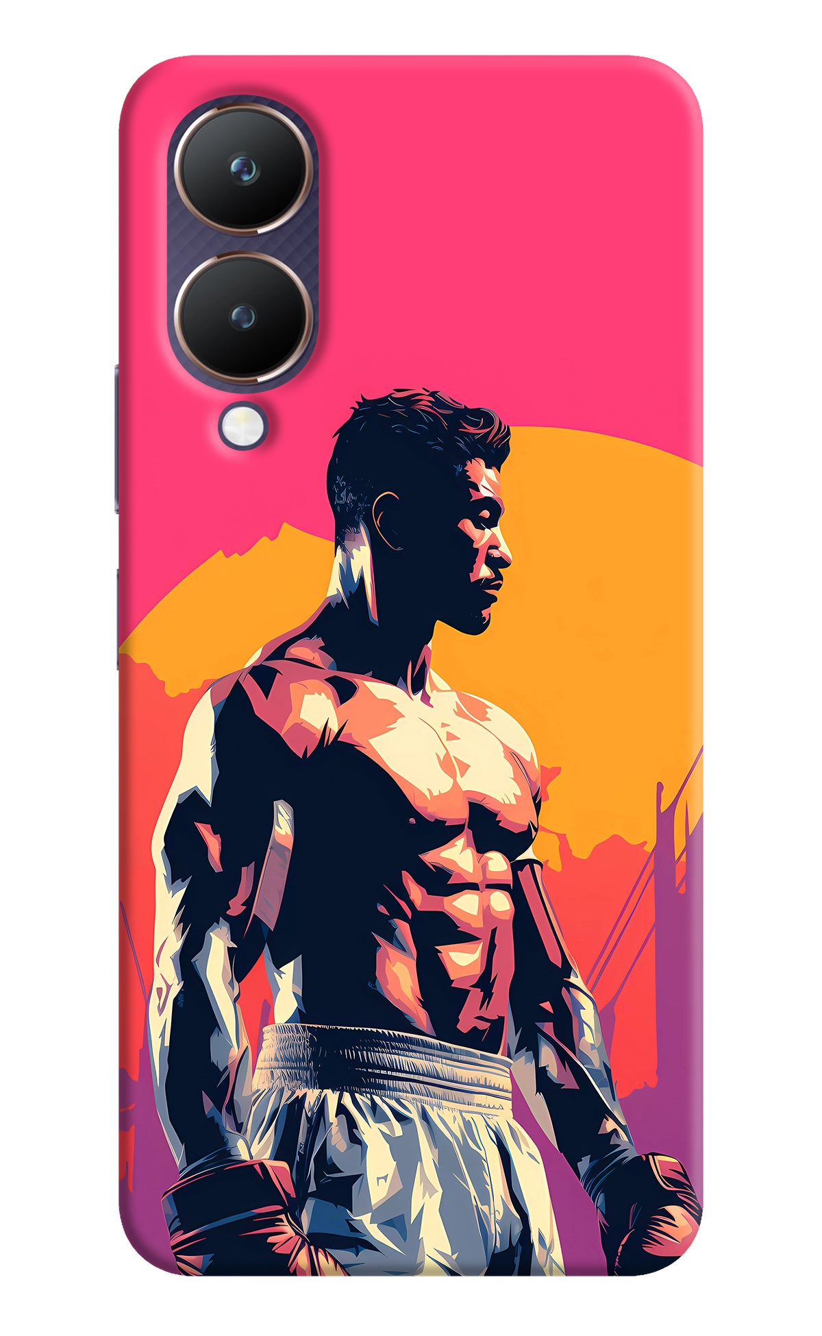 Sunset Warrior (AI Generated) Vivo Y28 5G Back Cover