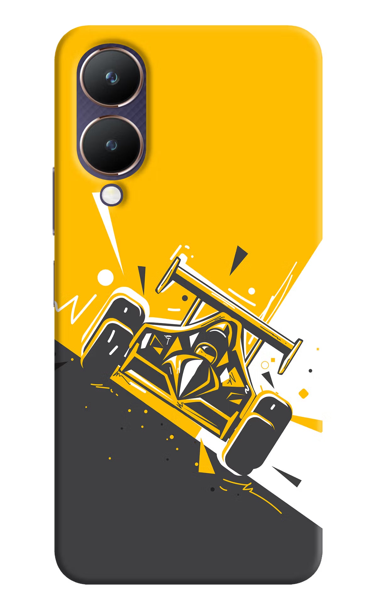 Track King Vivo Y28 5G Hard Case Back Cover by Casekaro