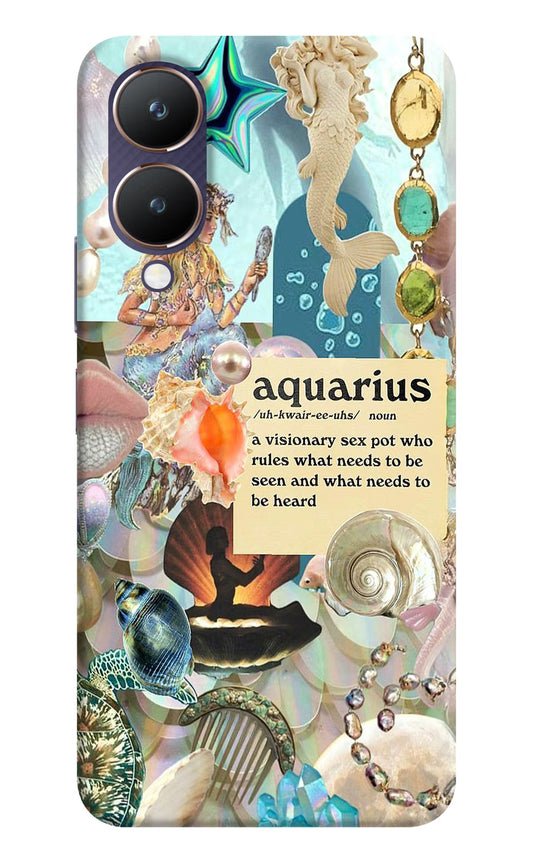 Aquarius Zodiac Vivo Y28 5G Hard Case Back Cover by Casekaro