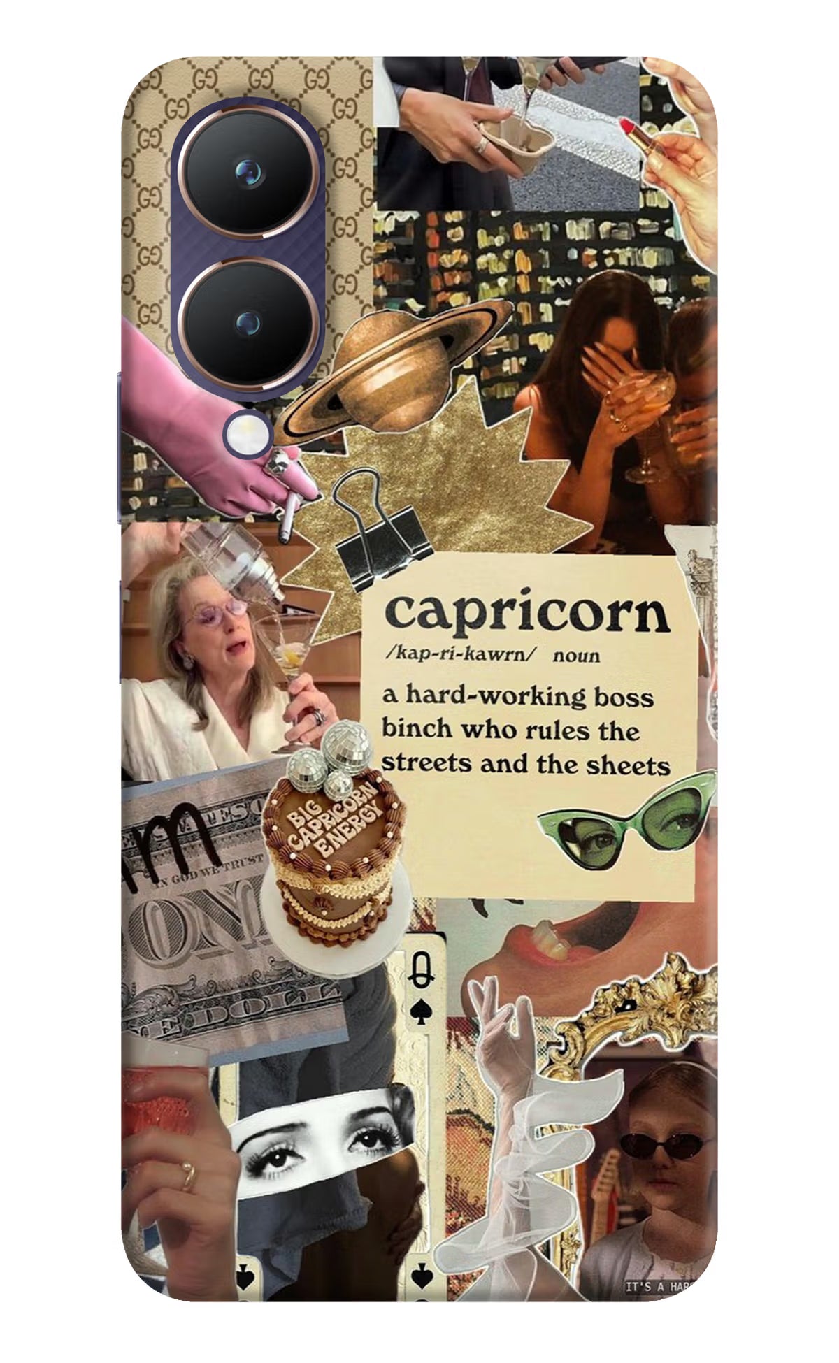 Capricorn Zodiac Vivo Y28 5G Hard Case Back Cover by Casekaro