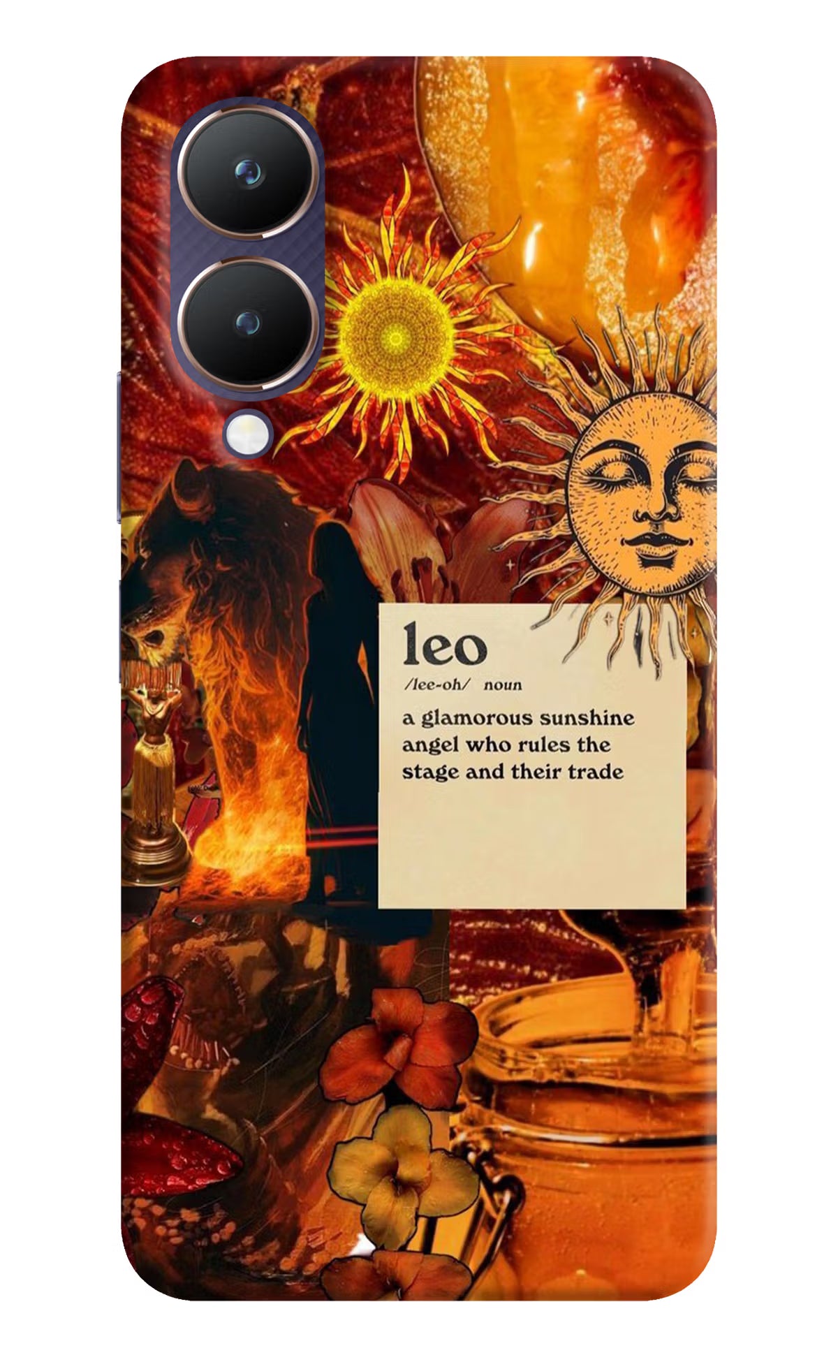 Leo Zodiac Vivo Y28 5G Hard Case Back Cover by Casekaro