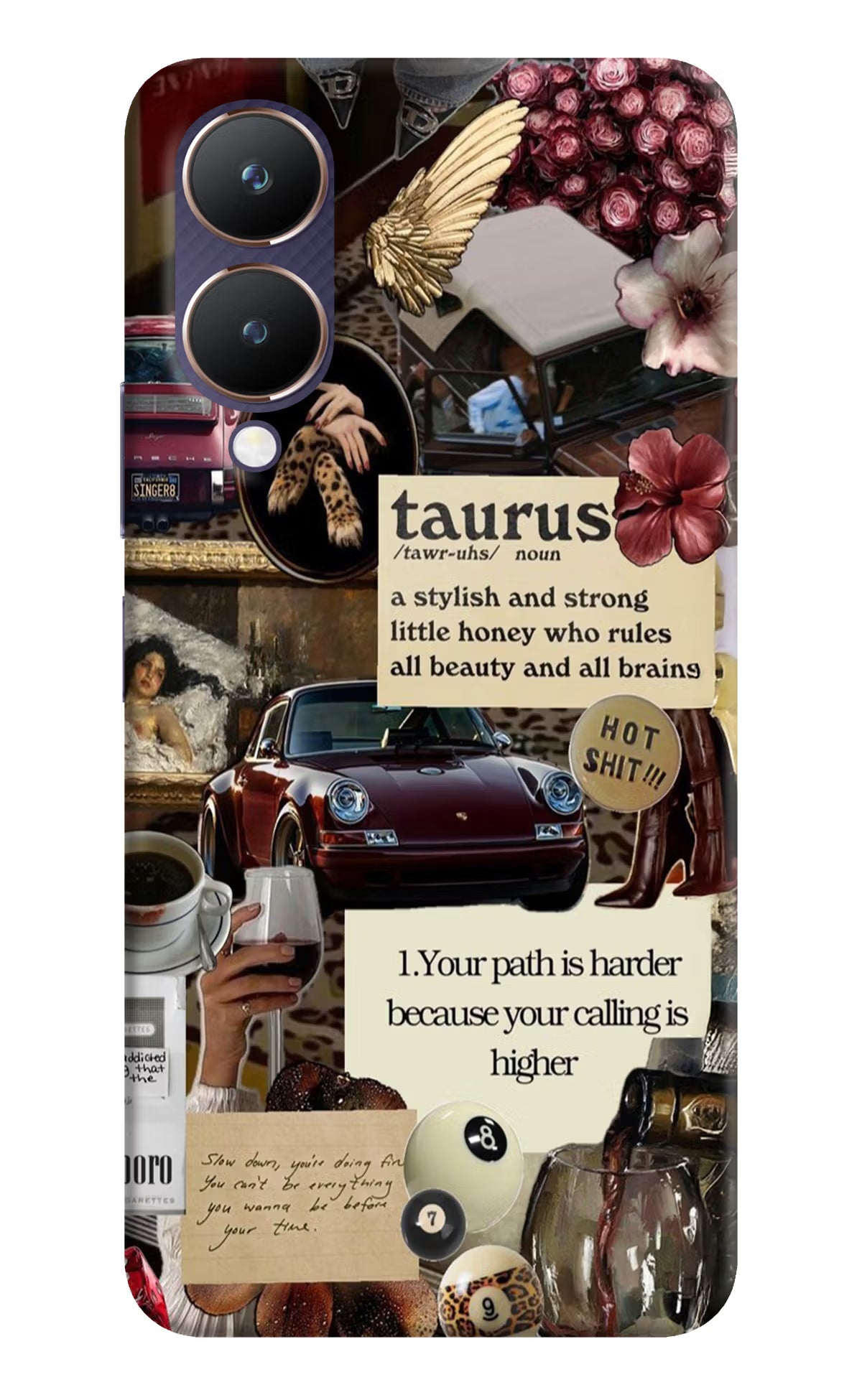 Taurus Zodiac Vivo Y28 5G Hard Case Back Cover by Casekaro