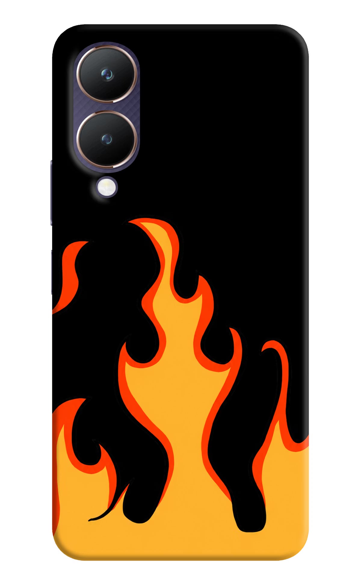 Fired Up – Black Vivo Y28 5G Hard Case Back Cover by Casekaro